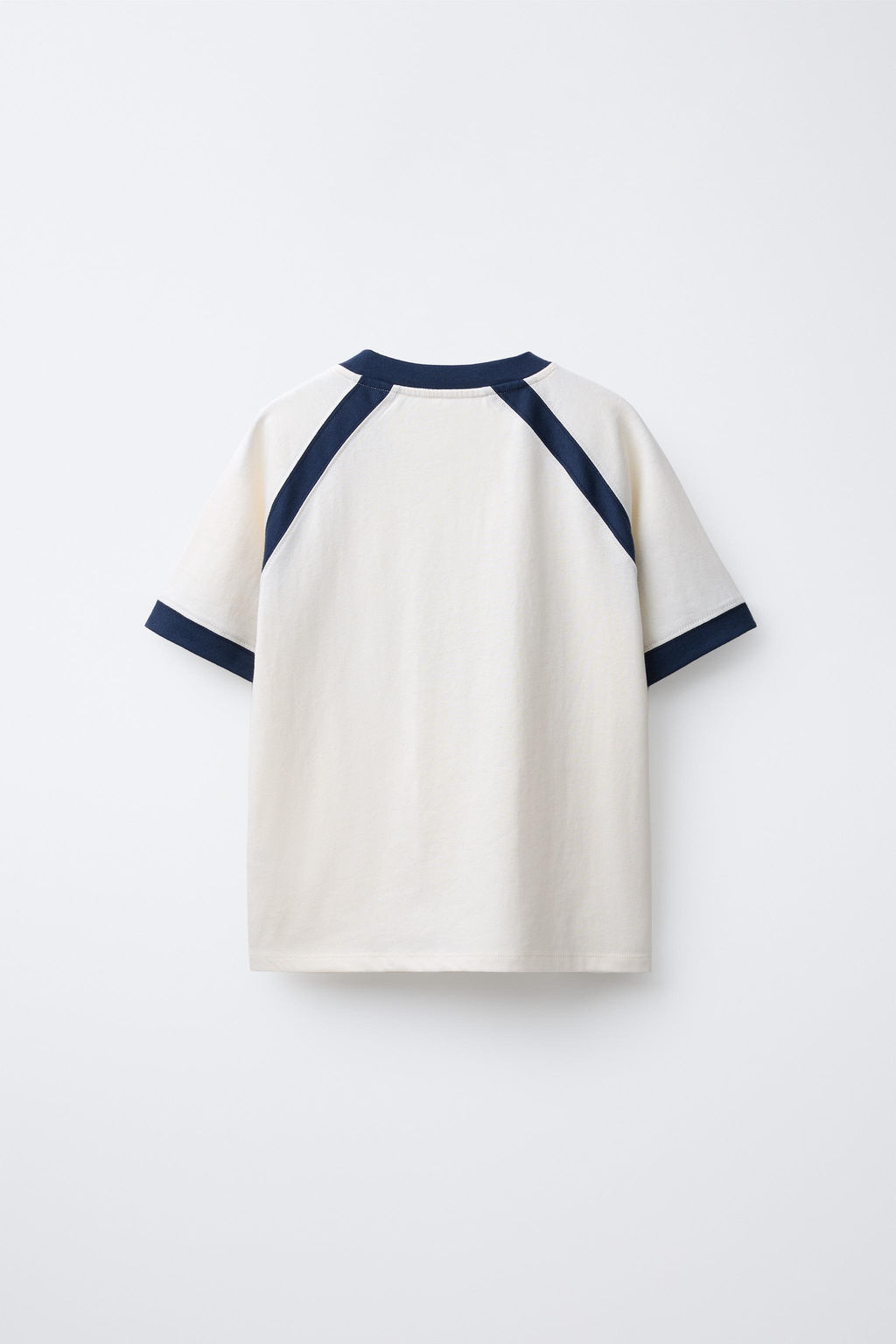 RAGLAN SLEEVE T-SHIRT WITH FLOCKED TEXT - Zara фото 3