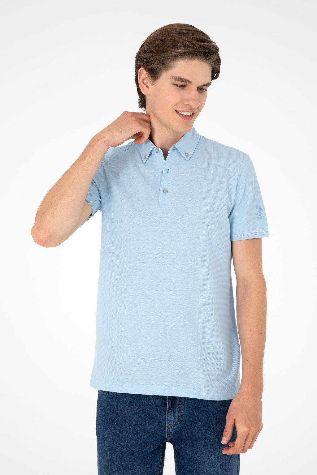 Мужская голубая футболка Неожиданная скидка в корзине - U.s. polo assn фото 3