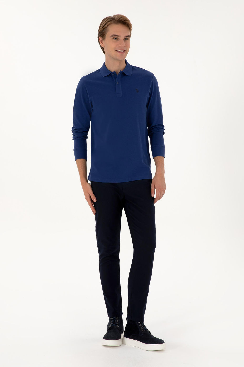Erkek Slim Fit Lacivert Kanvas / Chino Pantolon