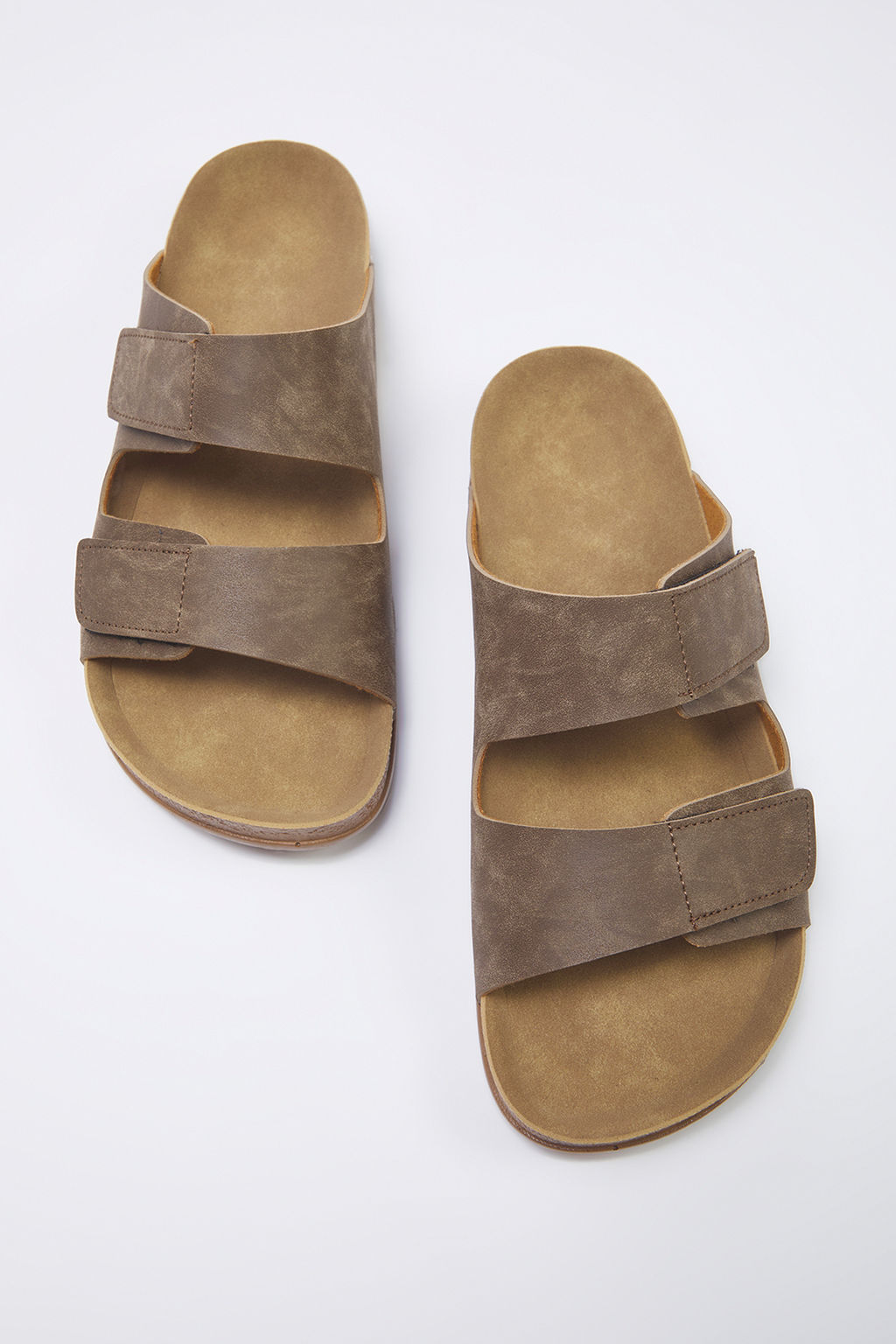 Trendyol Shoes Vizon Nubuk C?rt Bantl? Erkek Duz Taban Terlik TAKSS25TE00034 - Trendyolmilla фото 10