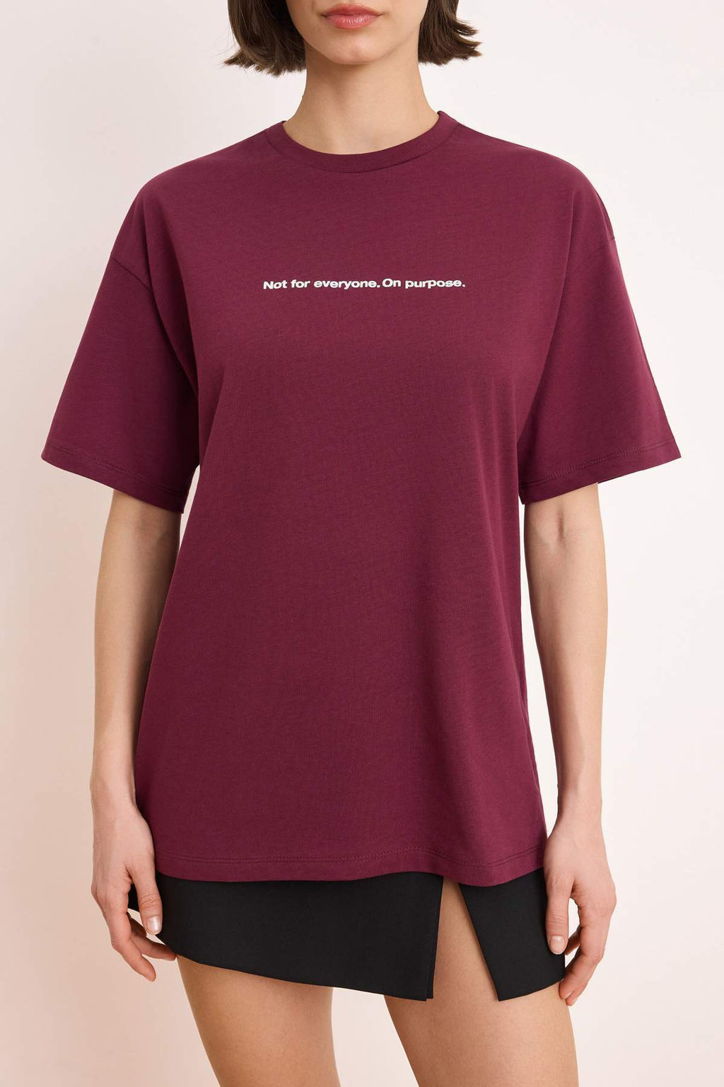 Murdum Slogan Oversize/Genis Kal?p Dusuk Kol K?sa Kollu %100 Pamuk Orme T-Shirt TWOSS26TS00172 - Trendyolmilla фото 3