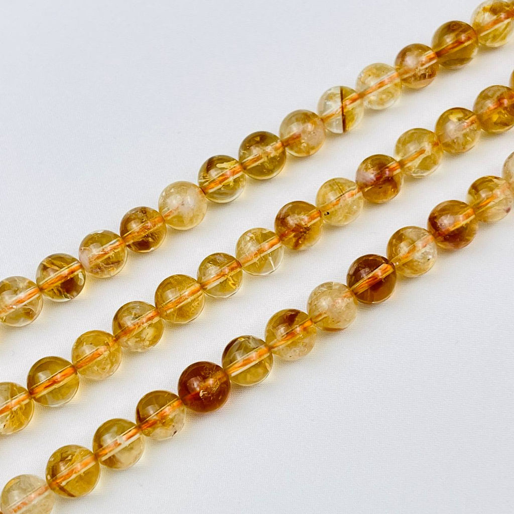 Бусины для украшений из Цитрина (45 бусин) 38 см