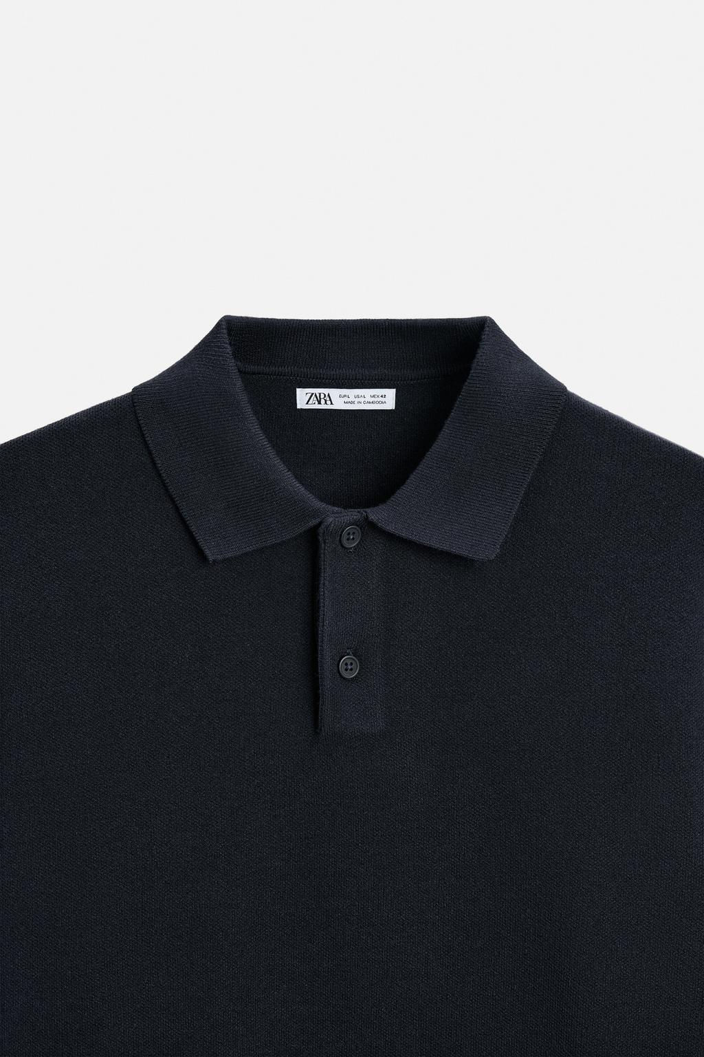 VISCOSE BLEND KNIT POLO SHIRT - Zara фото 40