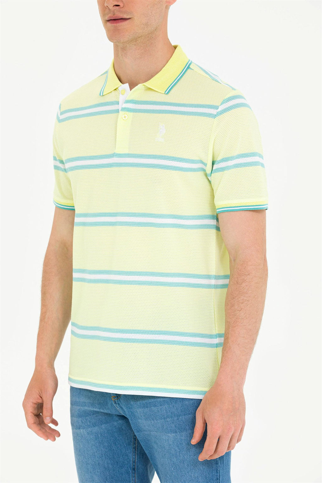 Мужская светло-желтая футболка - U.s. polo assn фото 13