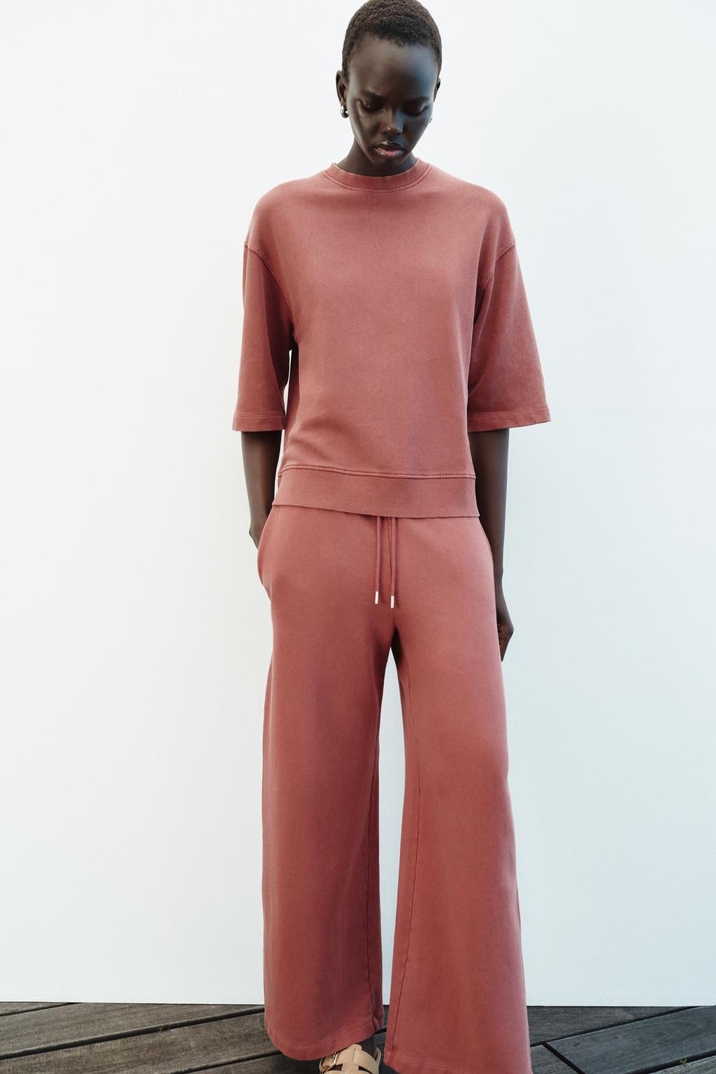 FADED WIDE-LEG TROUSERS - Zara фото 17