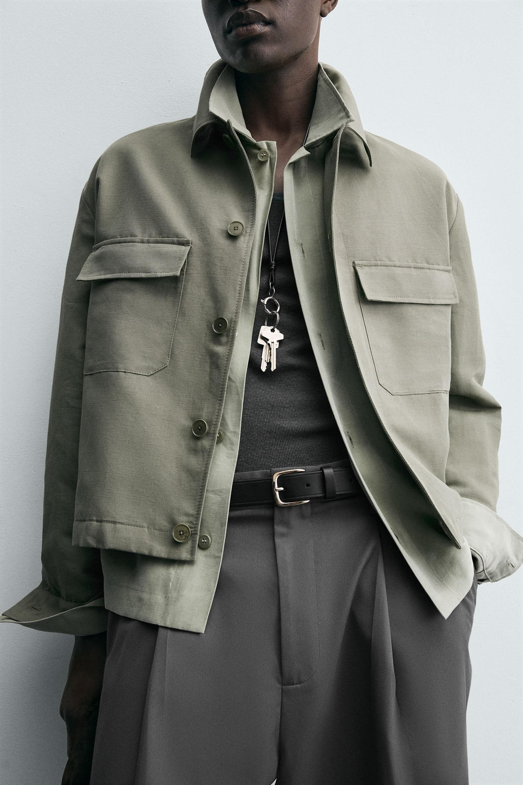 BOXY FIT OVERSHIRT WITH POCKETS - Zara фото 6