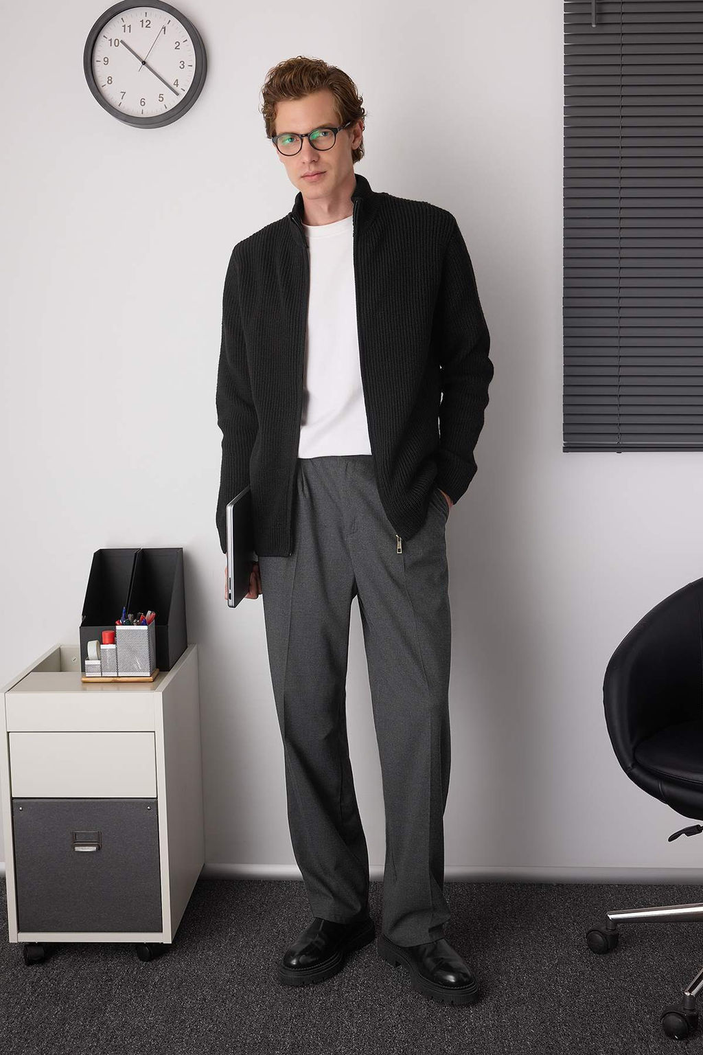 Siyah Regular Dik Yaka Duz H?rka TMNAW26HI00002 - Trendyolmilla фото 5