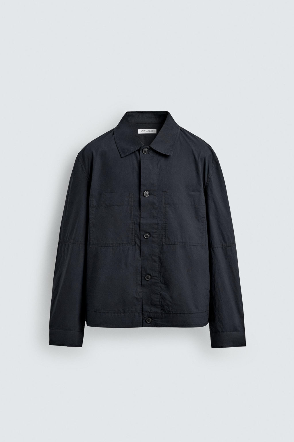 SOBRECAMISA REGULAR FIT POPEL?N / Marino - Zara фото 7