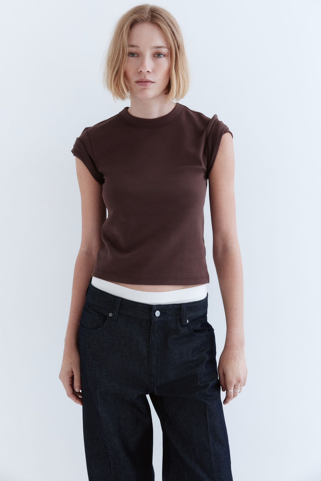 Camiseta ajustada de algod?n - H&m фото 6