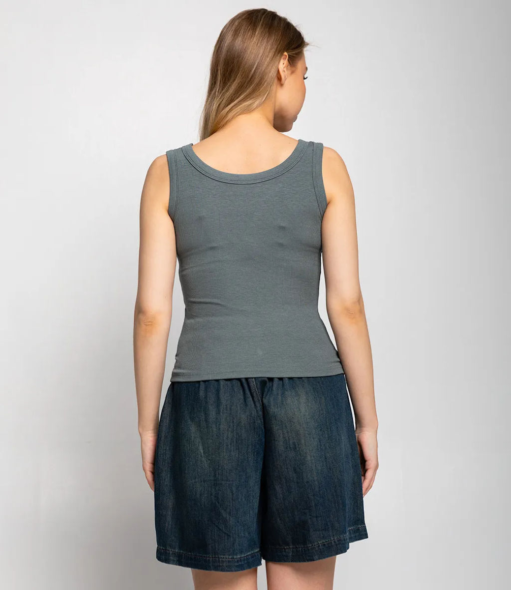 Майка #КТ22301, серо-зелёный