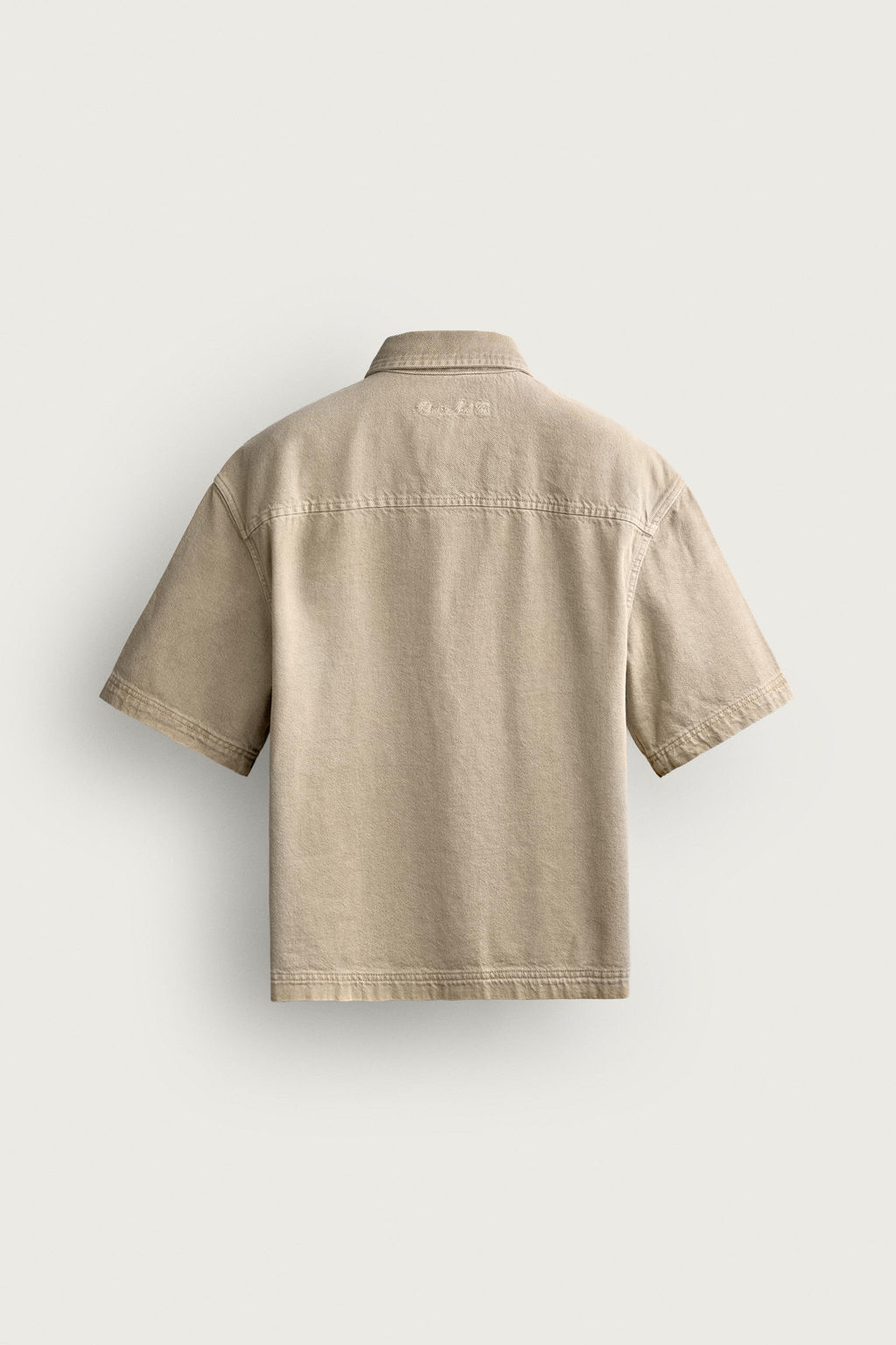 SOBRECAMISA BOXY FIT BORDADO PARCHES / Tostado - Zara фото 7