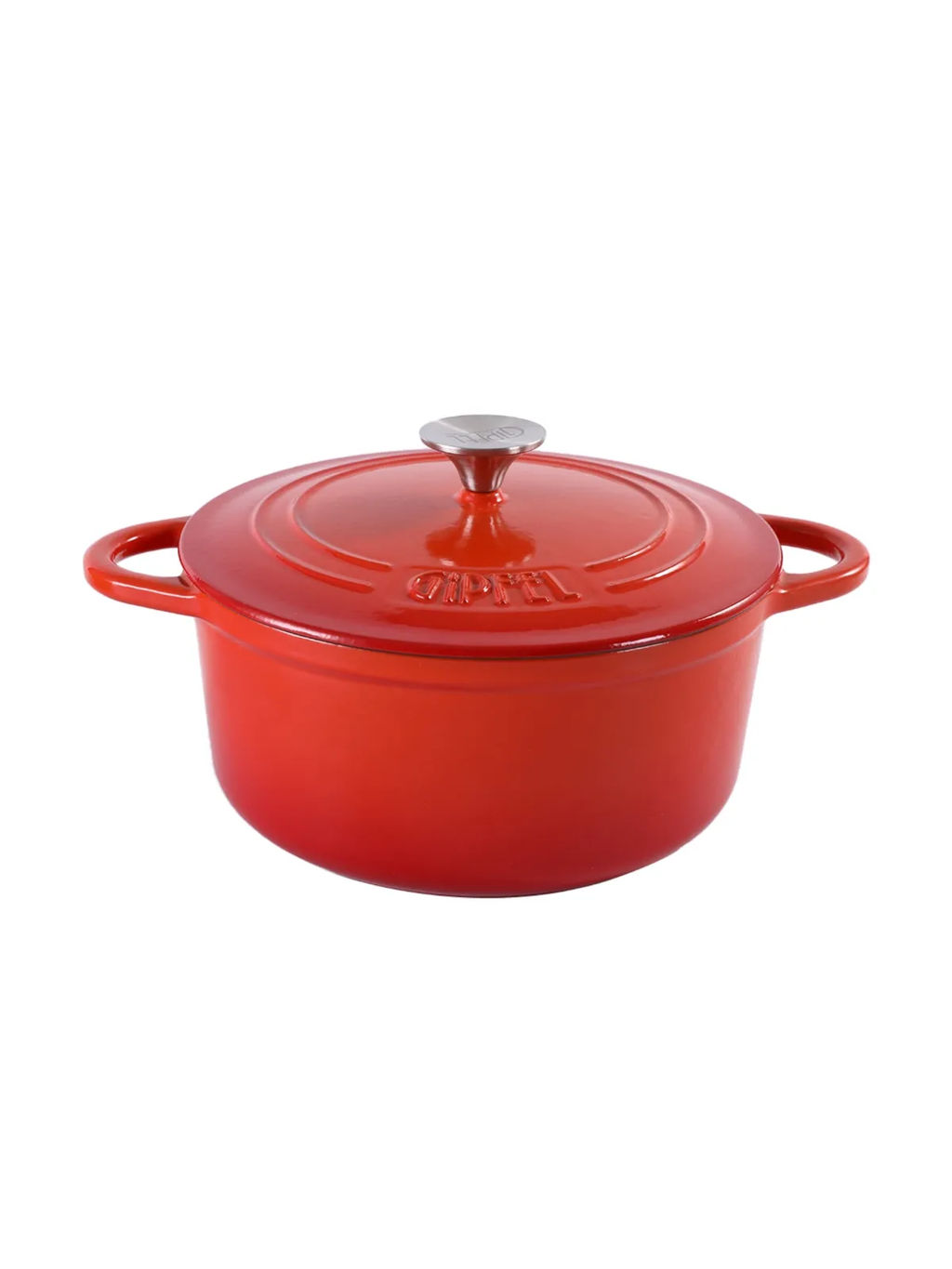 52848 GIPFEL Кастрюля MAJOLICA FLAME 24х17 см / 4,3 л из чугуна с эмалированным покрытием с крышкой. Цвет: оранжевый. - Werner фото 11