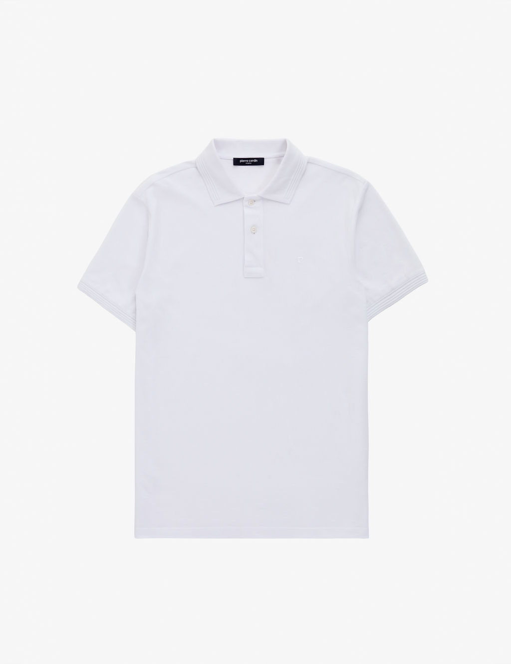 Beyaz Slim Fit %100 Pamuk D__meli Polo Yaka Basic Ti__rt