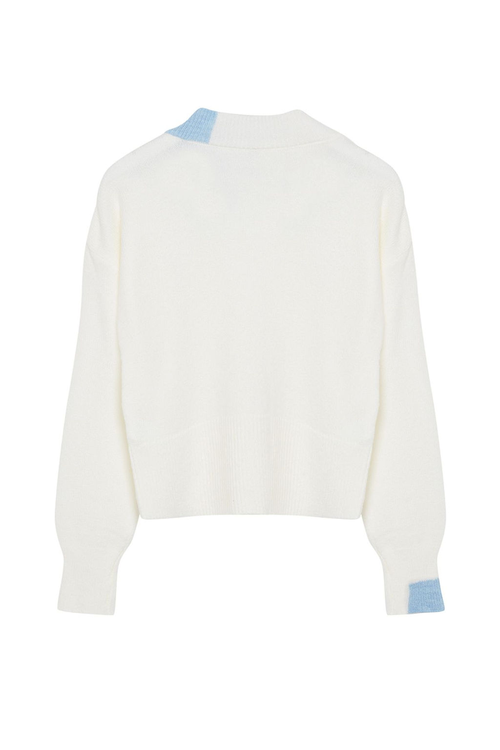 Ekru Yumusak Dokulu Atk?l? Triko Kazak TWOAW25KZ00205