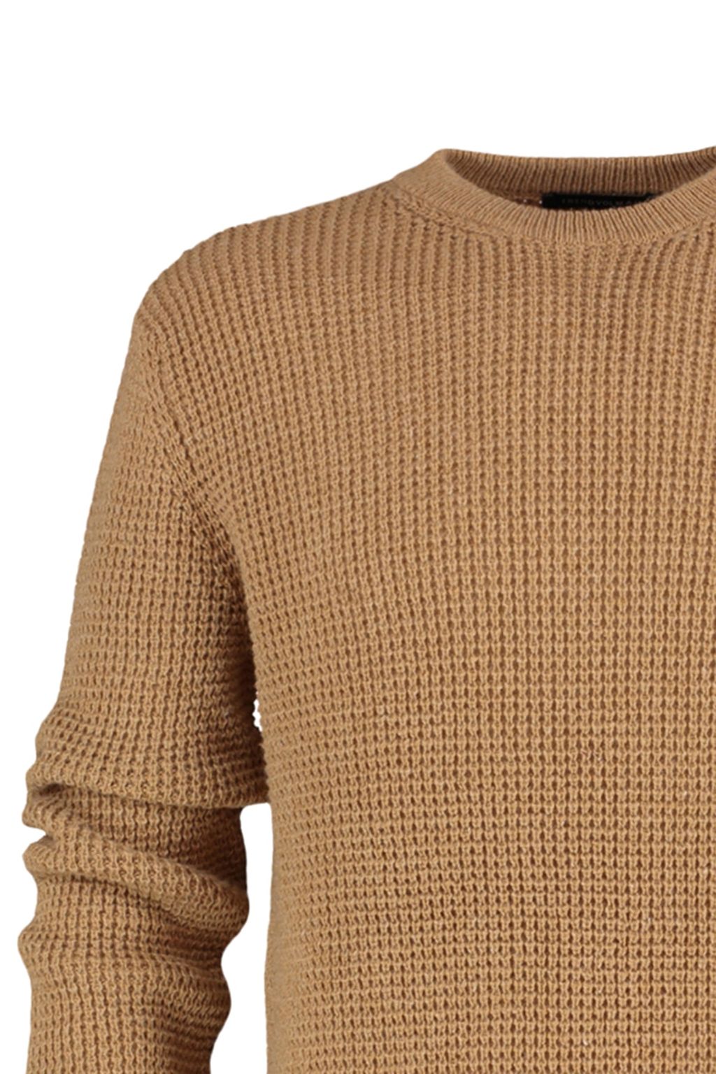 TRENDYOL MAN Camel Regular Fit Yunlu Bisiklet Yaka Dokulu Basic Triko Kazak TMNAW23KZ00028 - Trendyolmilla фото 12