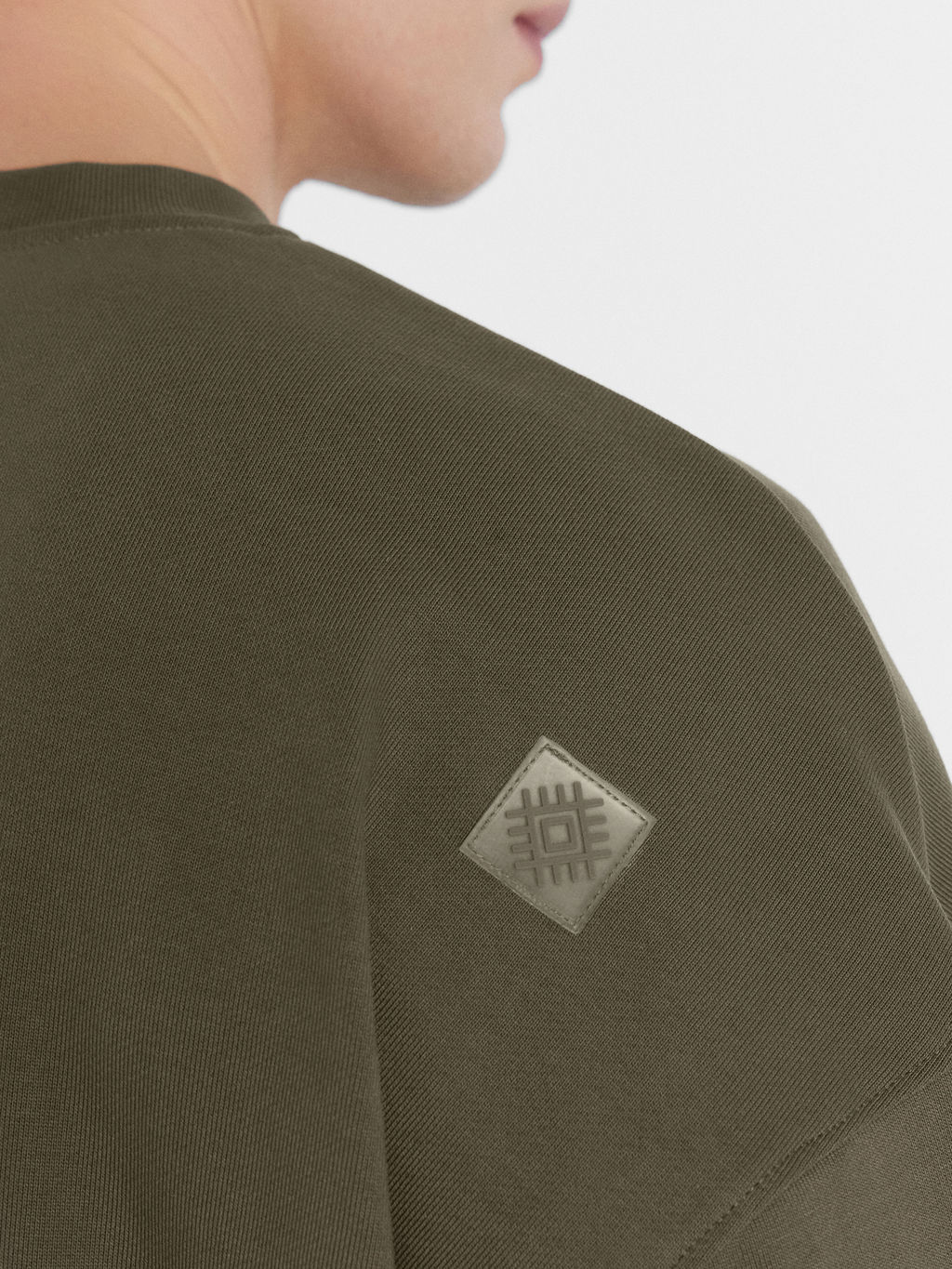Свитшот мужской в цвете хаки с печатью т.полынь +печать 121868/1 - Mark formelle фото 6