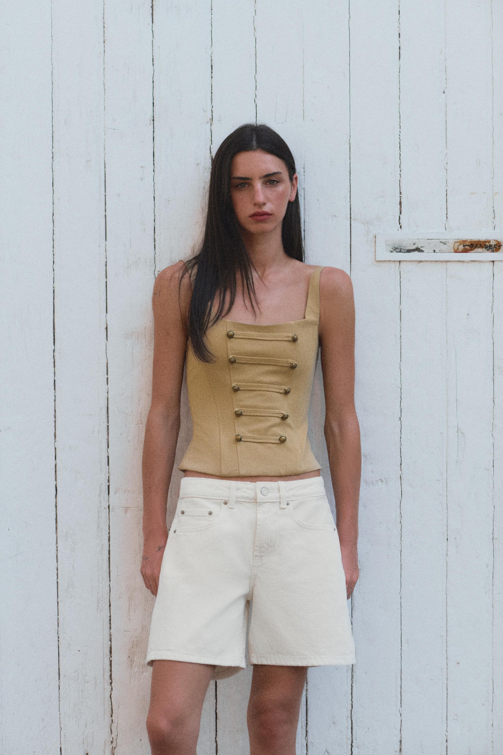 TOP CORSETERO BOTONES / Beige - Zara фото 3