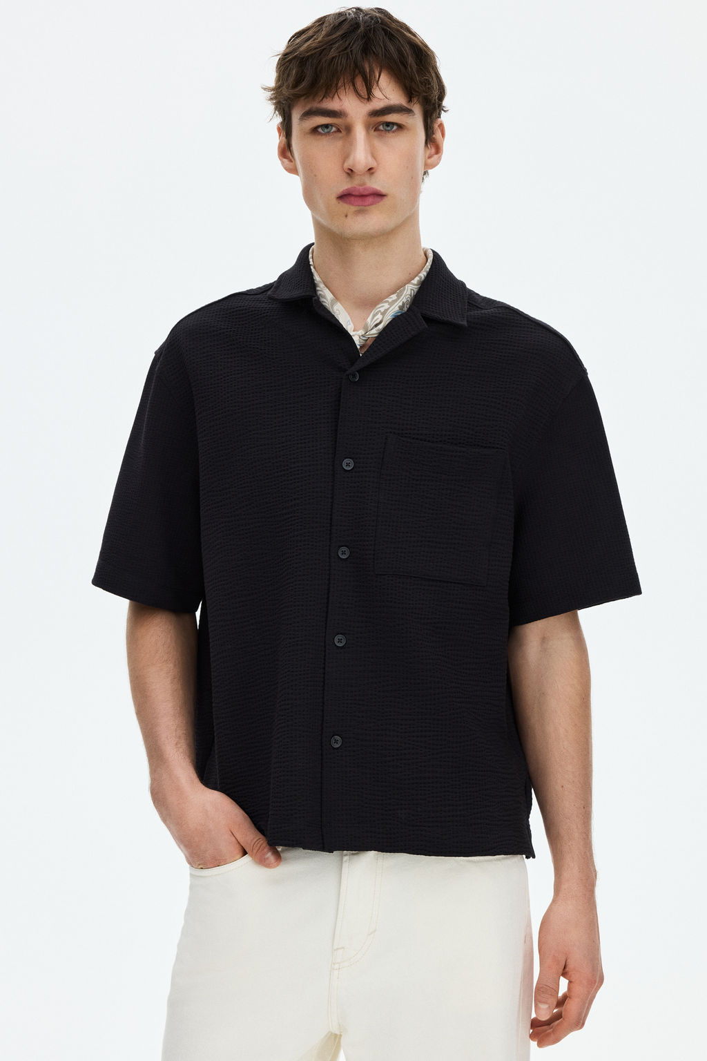 Camisa resort gofrada Relaxed Fit - H&m фото 4