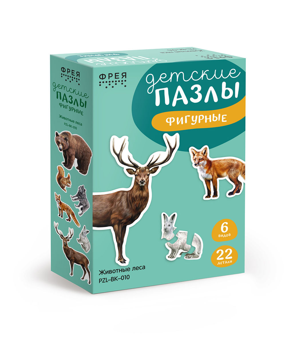 ФРЕЯ PZL-BК-010 Пазлы для малышей Животные леса 22 элемент