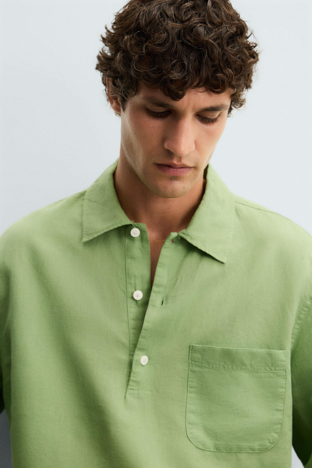 LINEN/COTTON POLO SHIRT