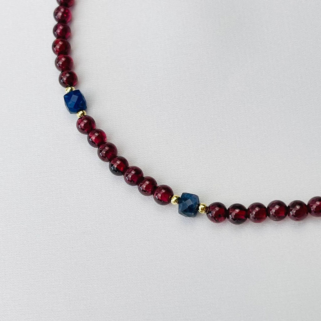 Колье из Граната и Содалита 45 см +