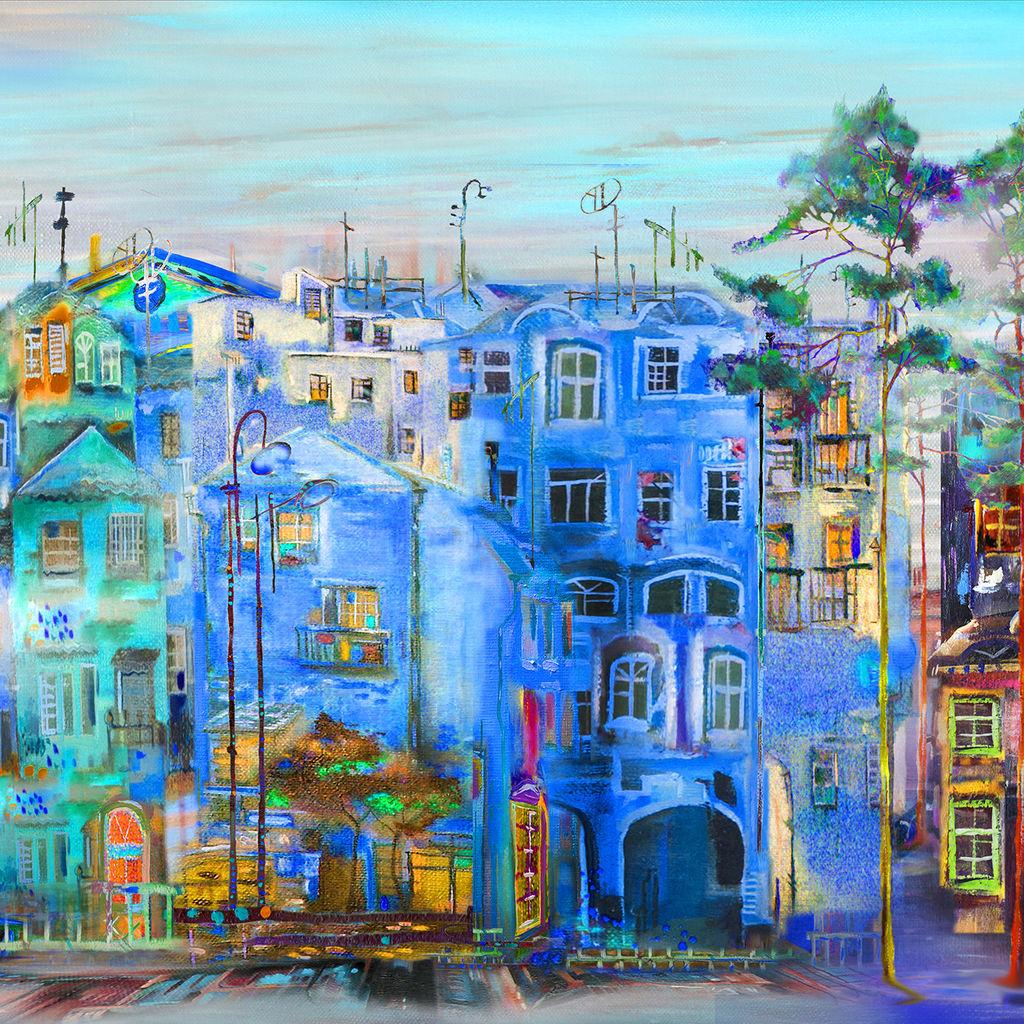 Большой, красивый двусторонний платок с рисунком в стиле арт-декои необычной текстурой ткани - Tantino фото 2