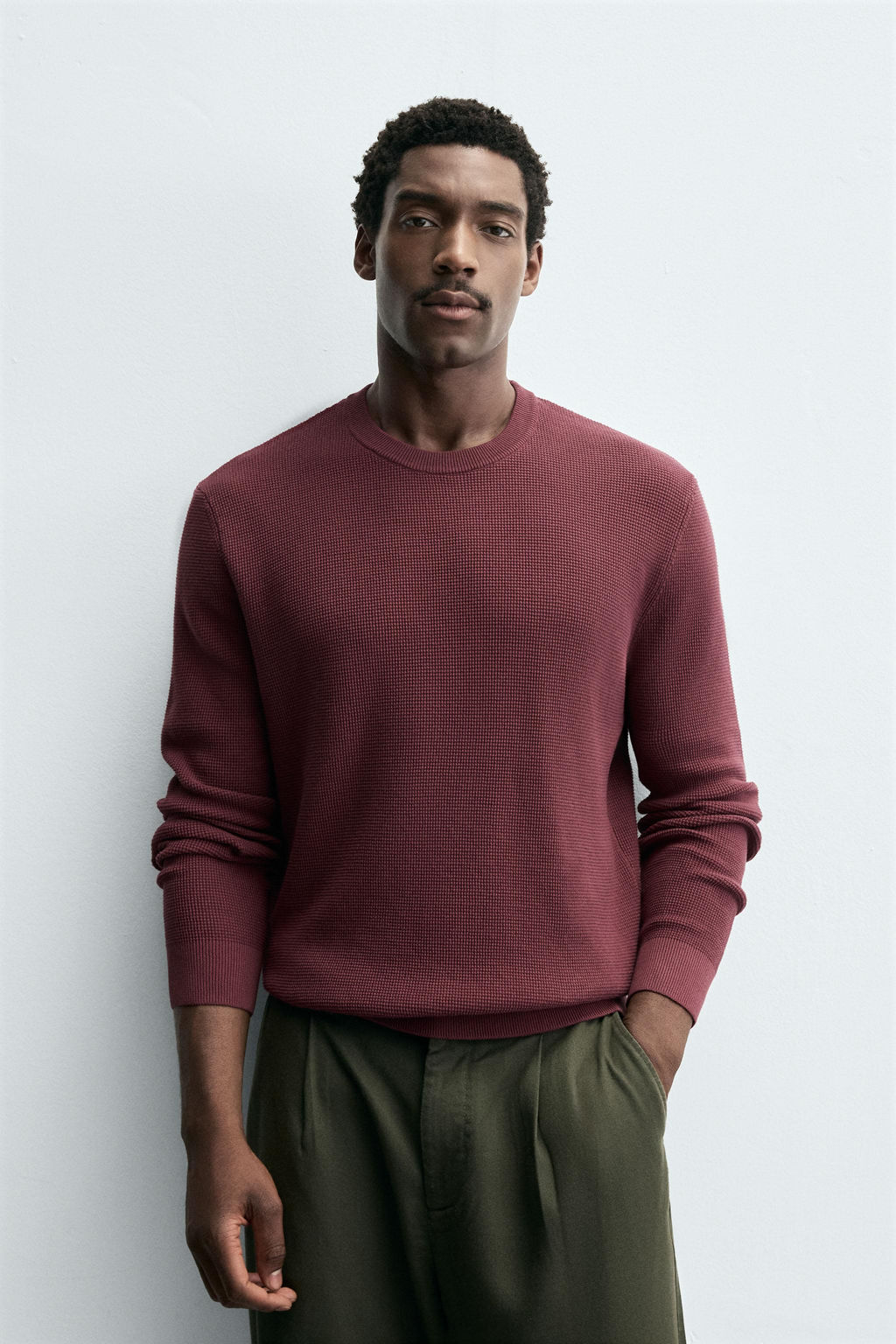 REGULAR FIT TEXTURED SWEATER - Zara фото 2