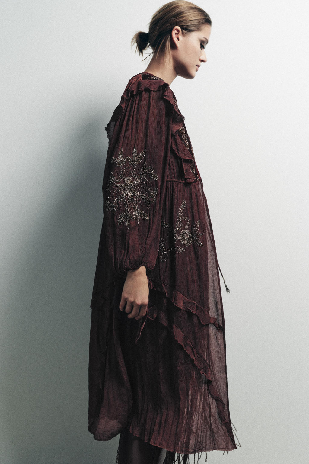 COMBINED GEORGETTE SEQUIN TOP - Zara фото 2