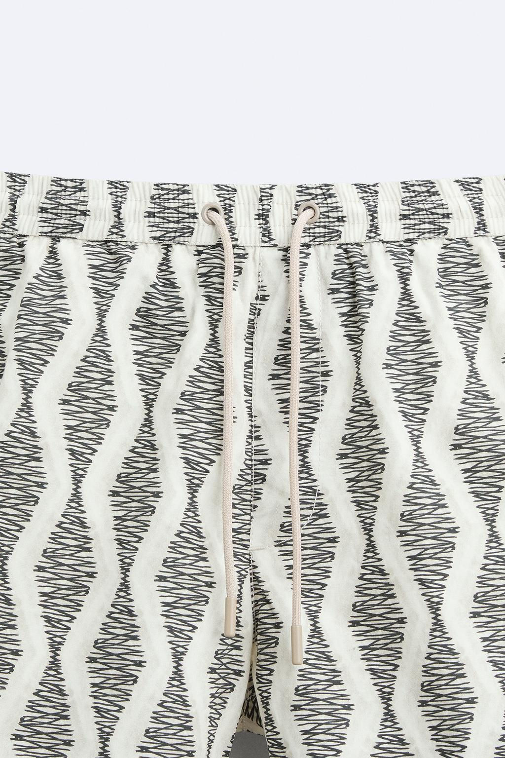 GEOMETRIK DESENLI UZUN DENIZ SORTU - Zara фото 8