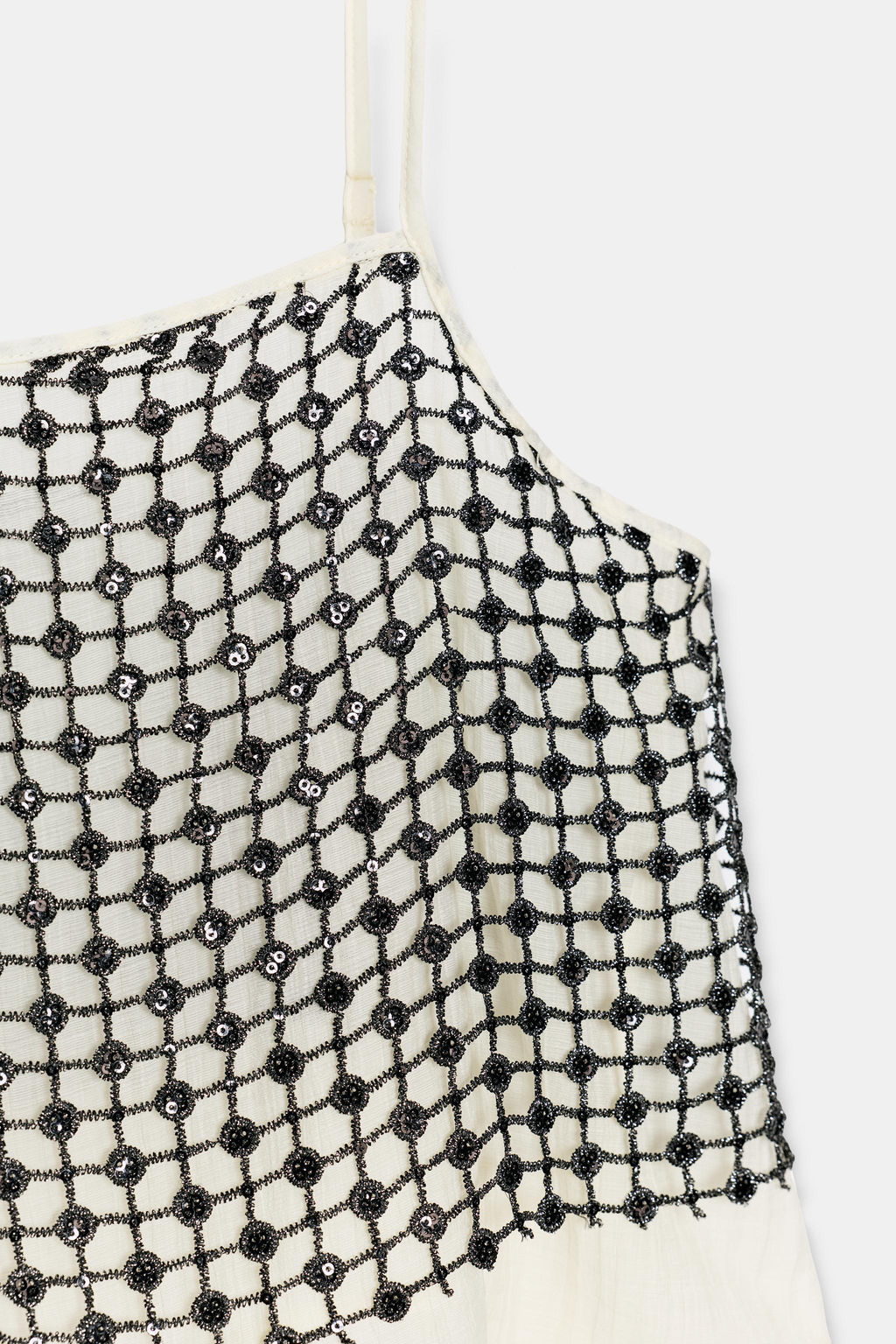 TOP LENTEJUELAS HILO METALIZADO / Crudo - Zara фото 8