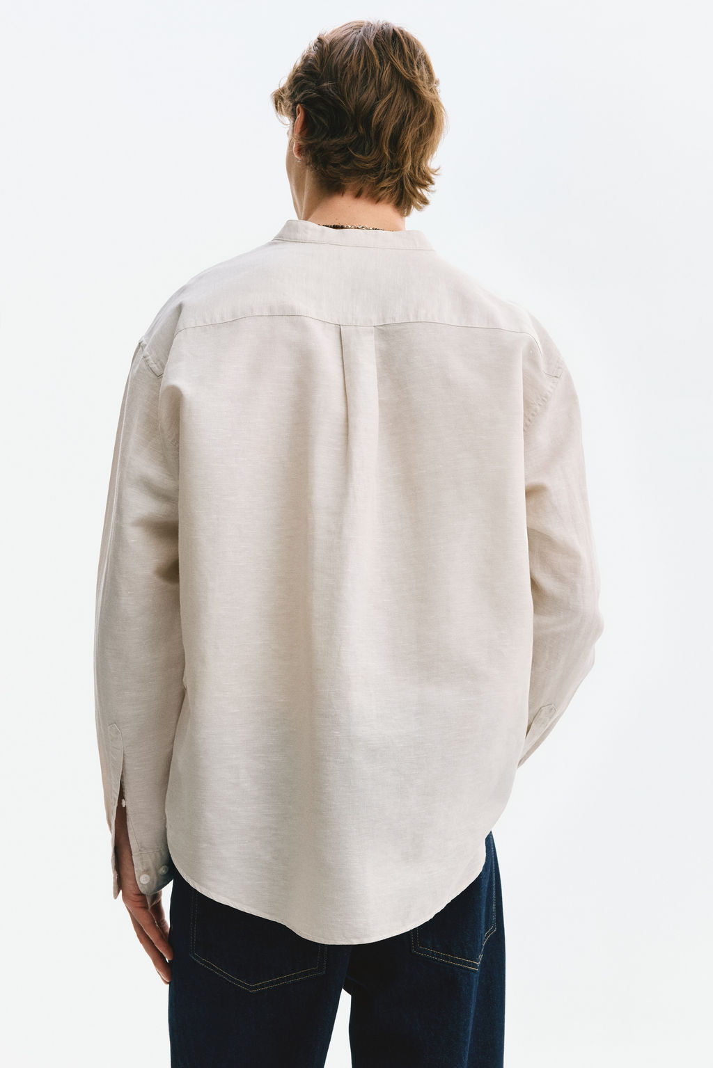 Camisa en mezcla de lino Relaxed Fit - H&m фото 8