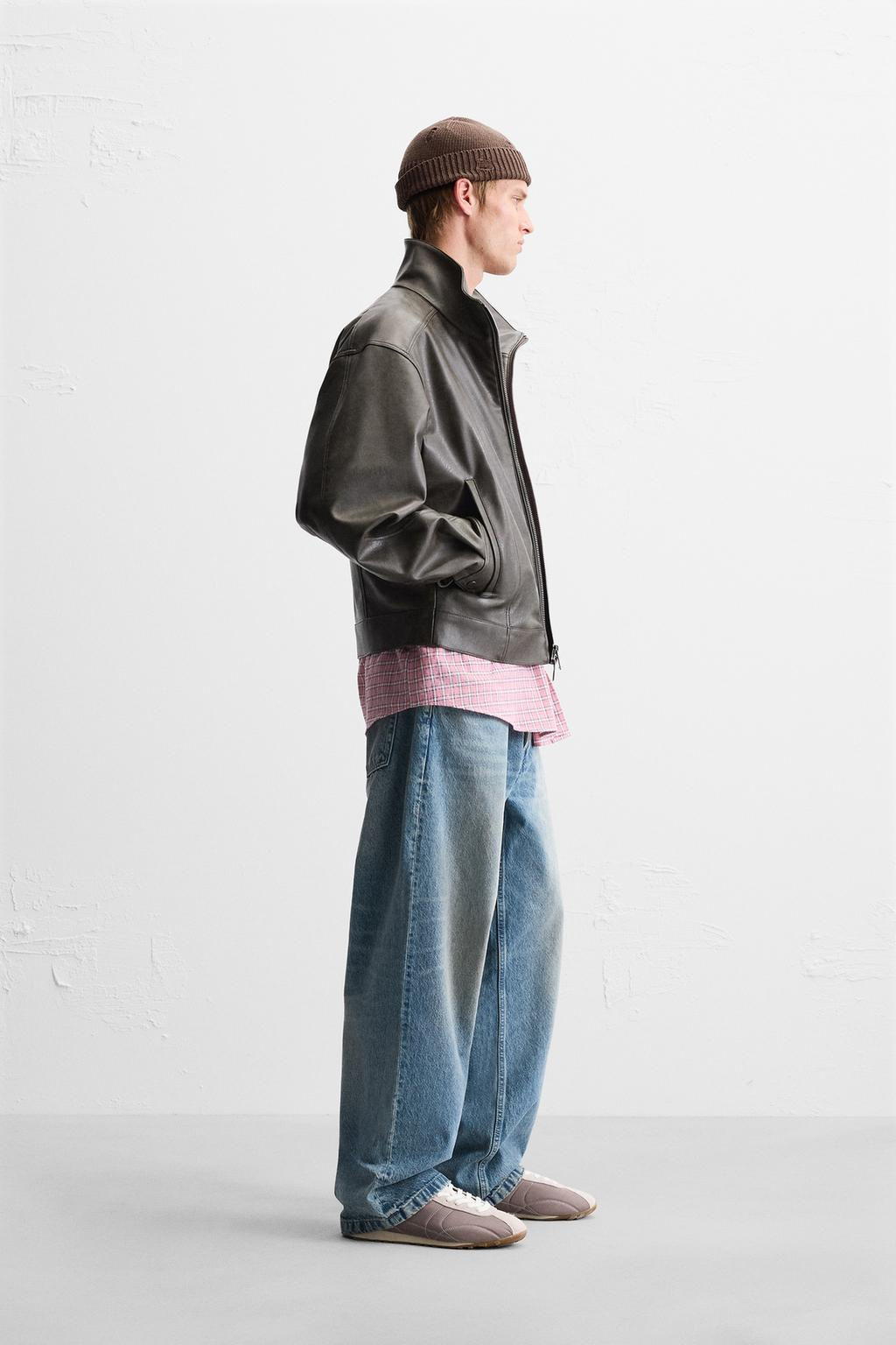 LEATHER EFFECT JACKET - Zara фото 4