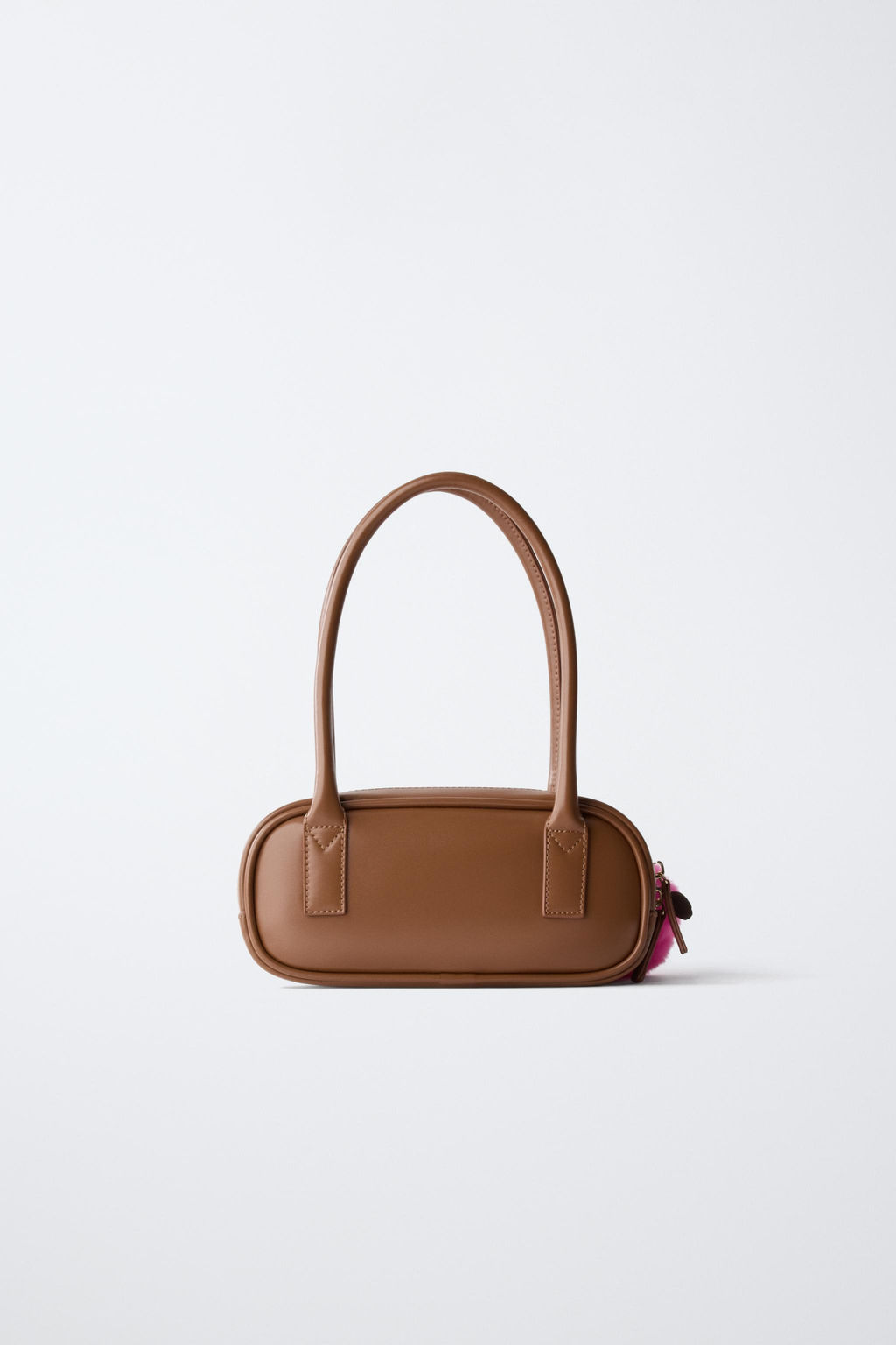 BOLSO SHOULDER POMPONES / Marr?n - Zara фото 5
