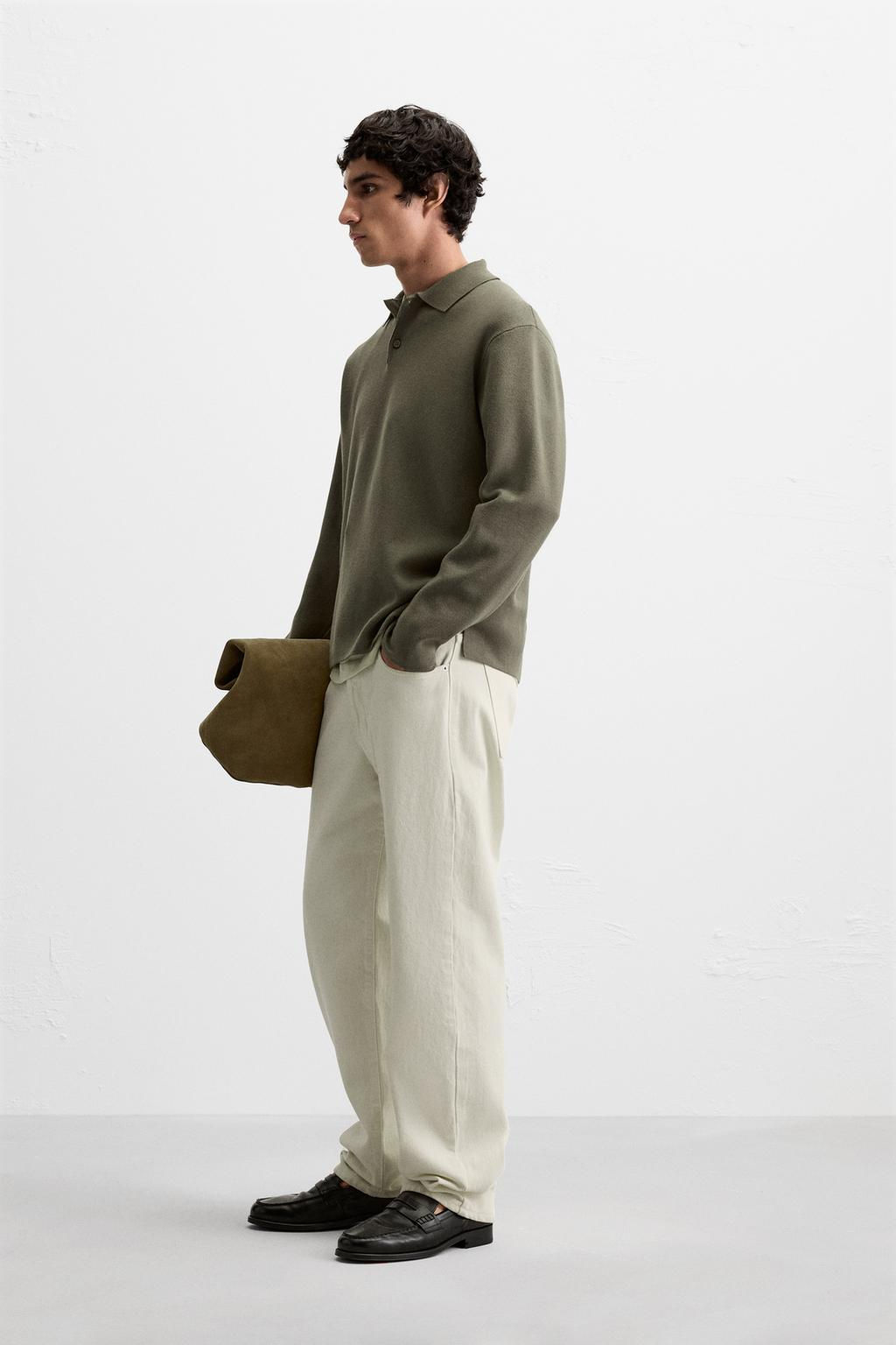 VISCOSE BLEND KNIT POLO SHIRT - Zara фото 30