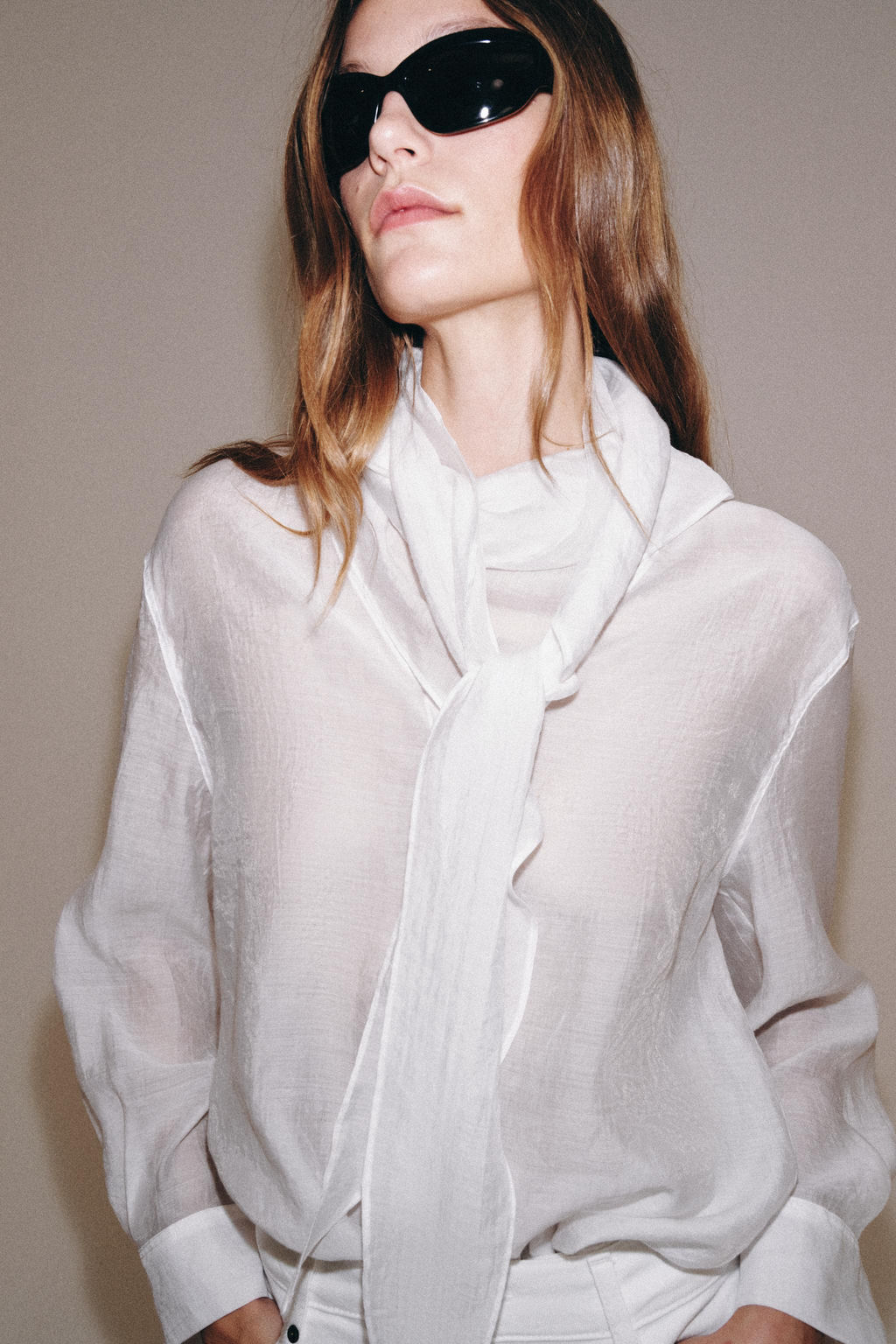 CAMISA PA?UELO ZW COLLECTION / Blanco - Zara фото 2