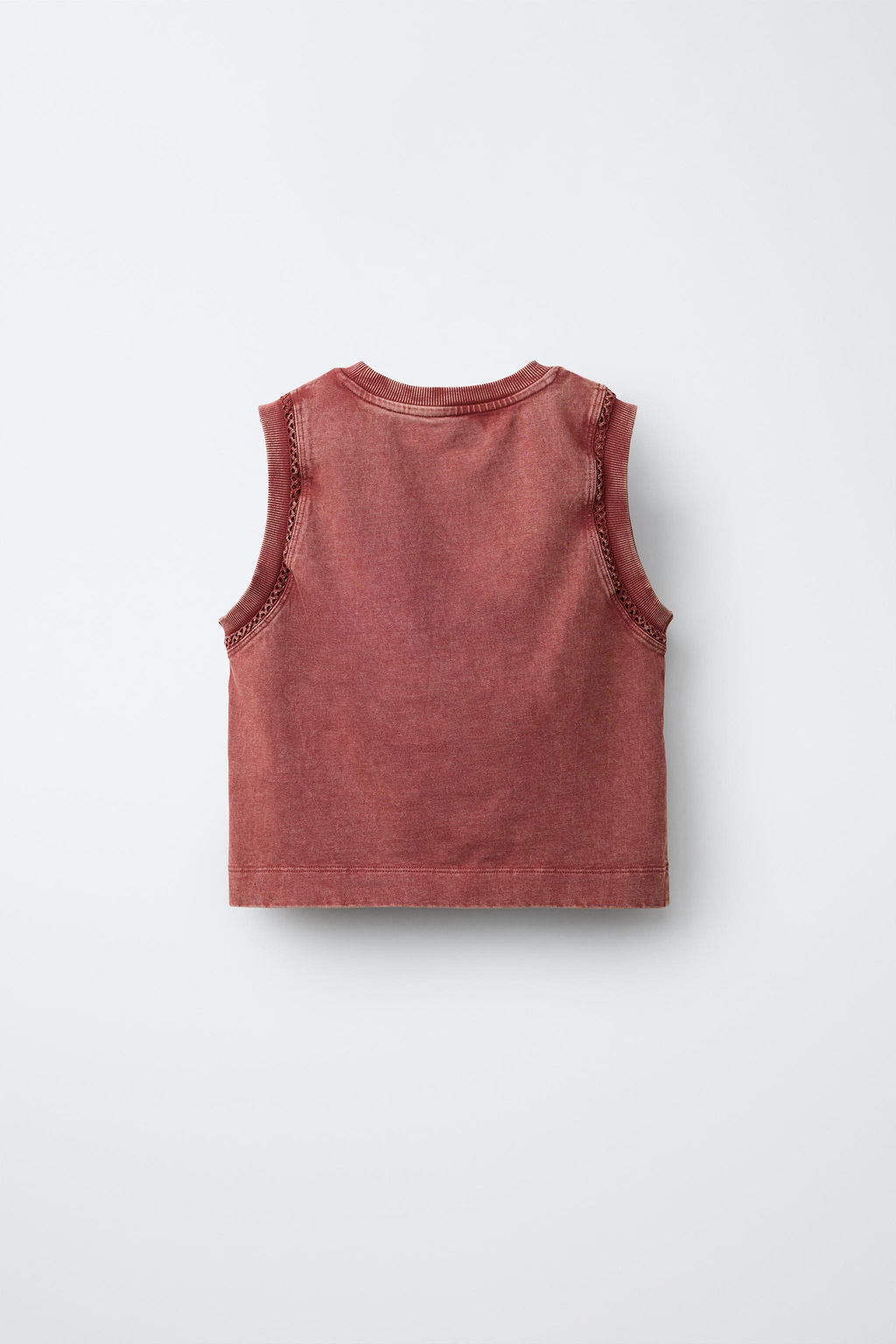 CAMISETA HEAVY JERSEY BORDADO / Terracota - Zara фото 2