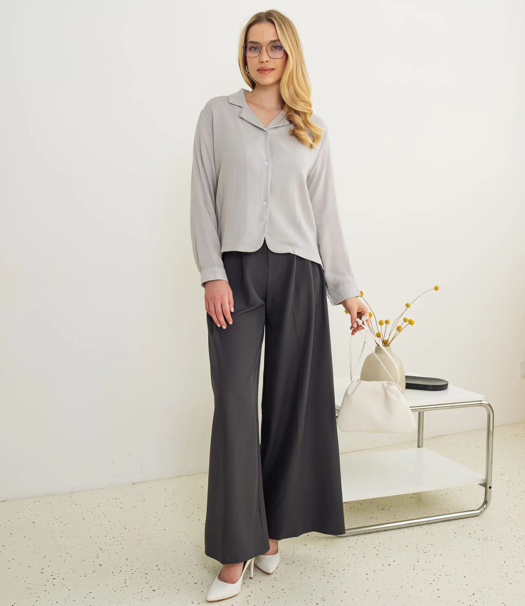 Рубашка #КТ9025 (3), светло-серый - Dommod фото 4