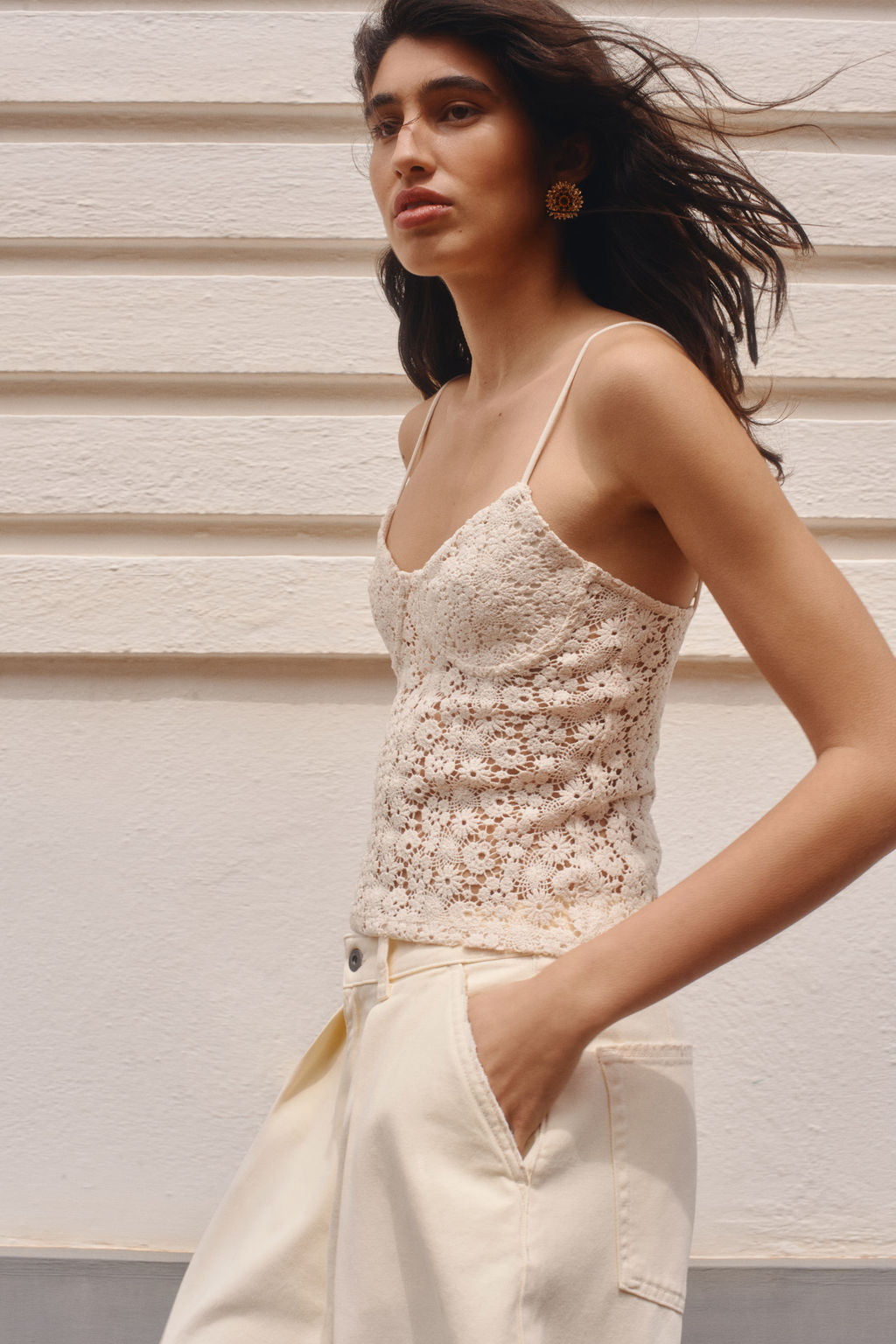 Top de tirantes efecto crochet - H&m фото 5