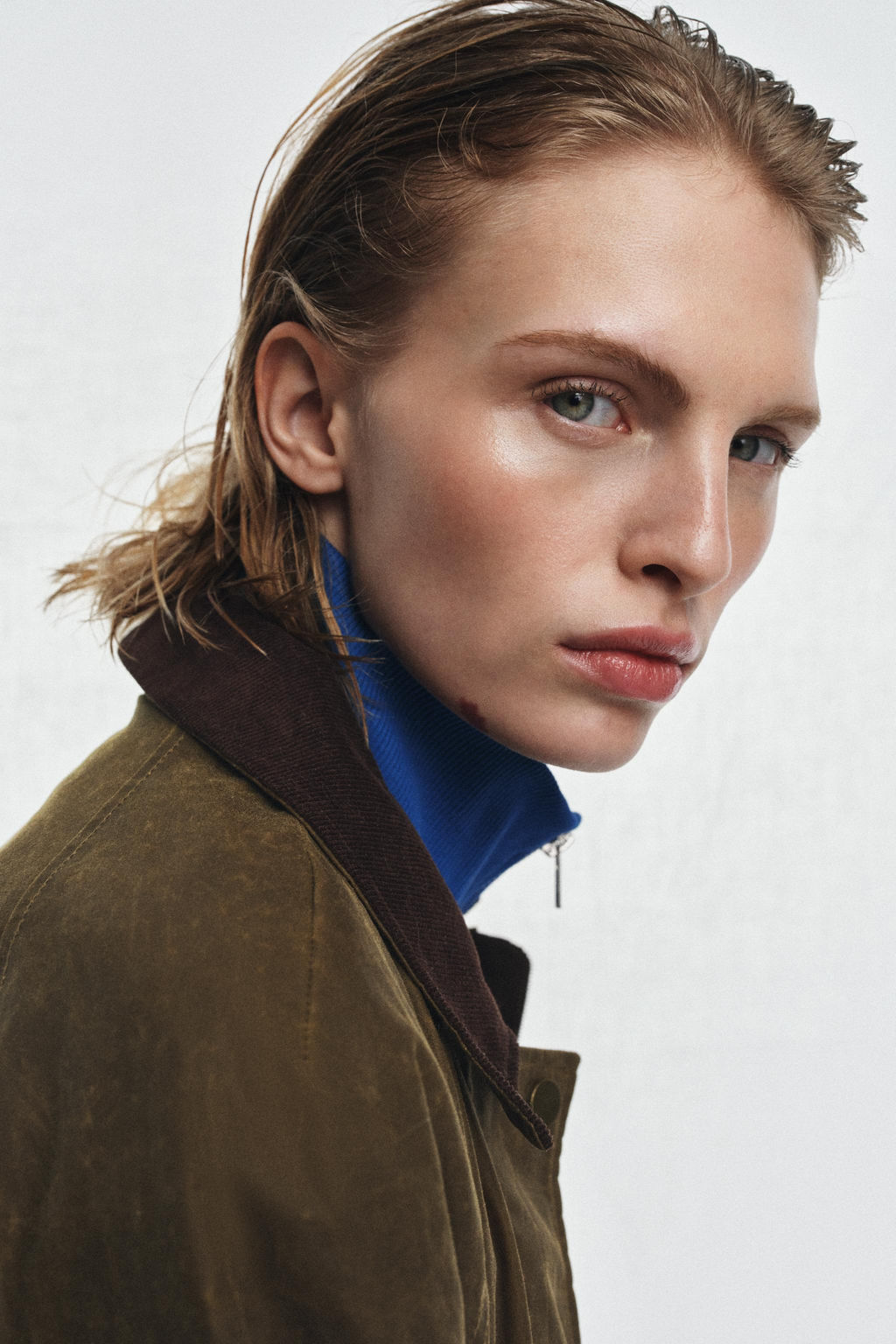 ZW COLLECTION WAXED JACKET WITH CORDUROY COLLAR - Zara фото 17