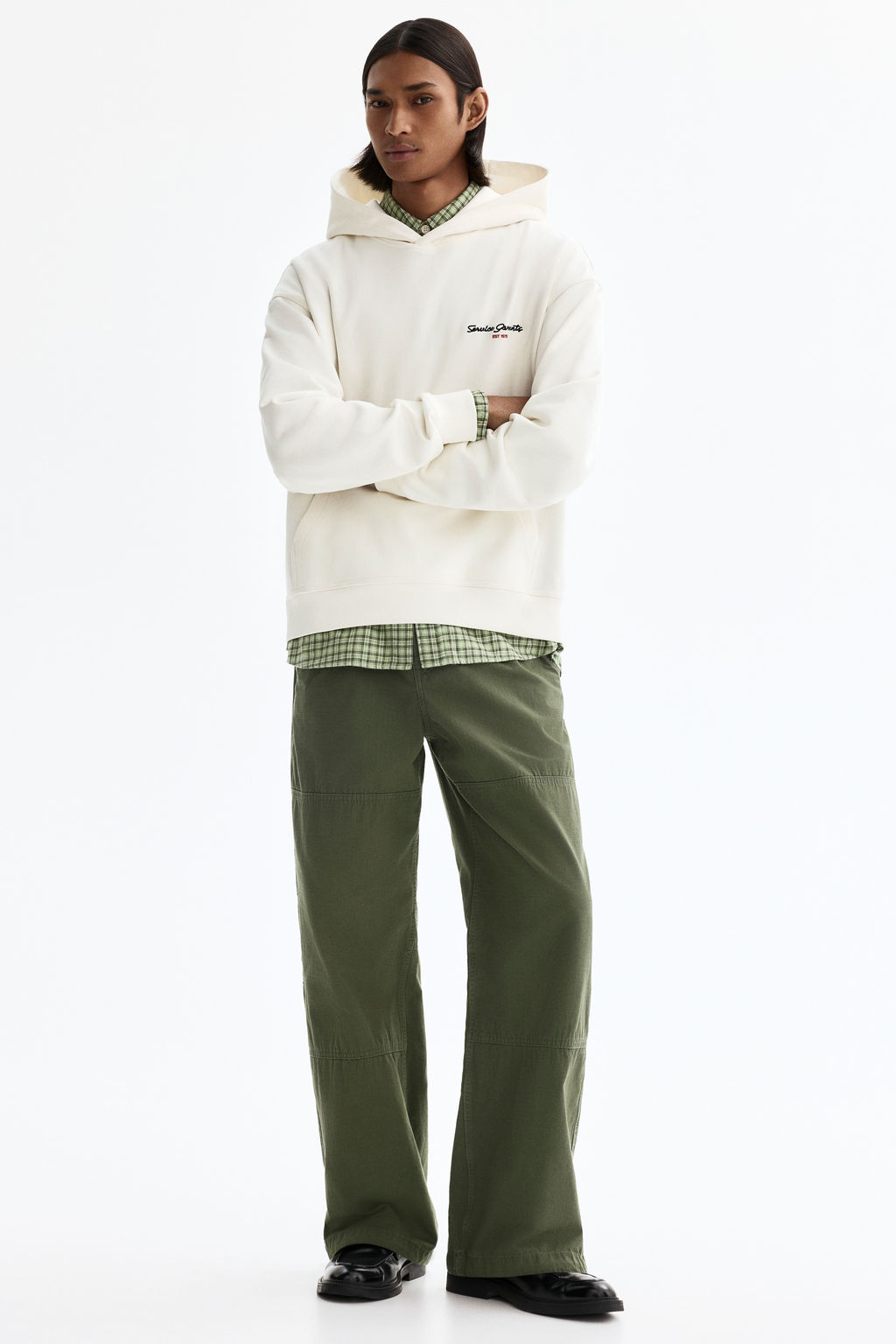 Sudadera con motivo y capucha Loose Fit - H&m фото 4