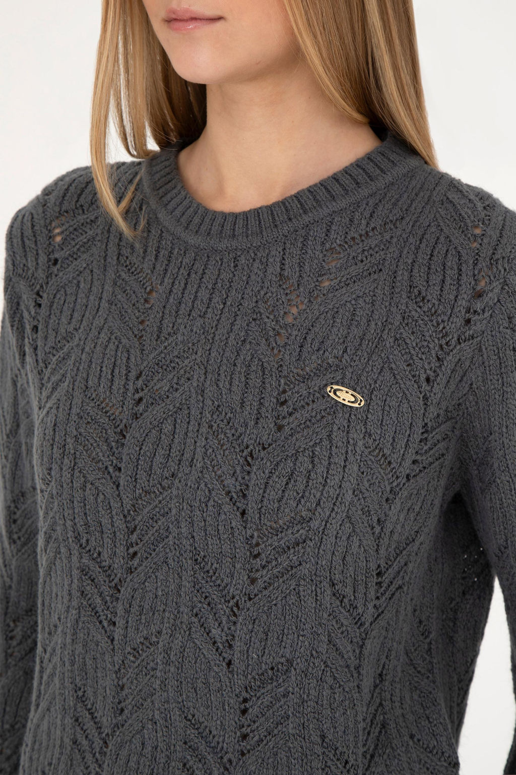 Женский свитер антрацитового цвета - U.s. polo assn фото 14