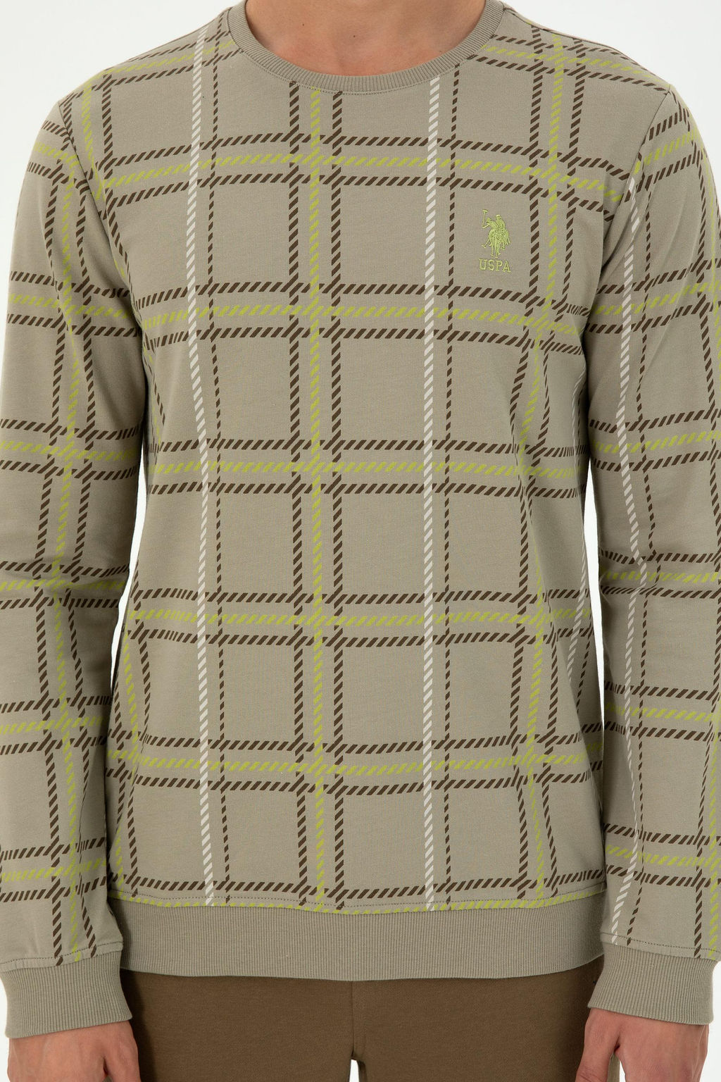 Мужской свитшот светло-хаки Неожиданная скидка в корзине - U.s. polo assn фото 6