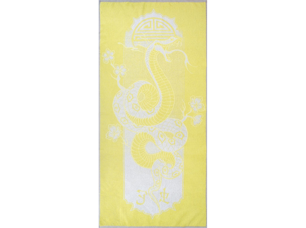 6с102.411ж1 Шэ (лимонно-серый) Полотенце махровое 67х150см