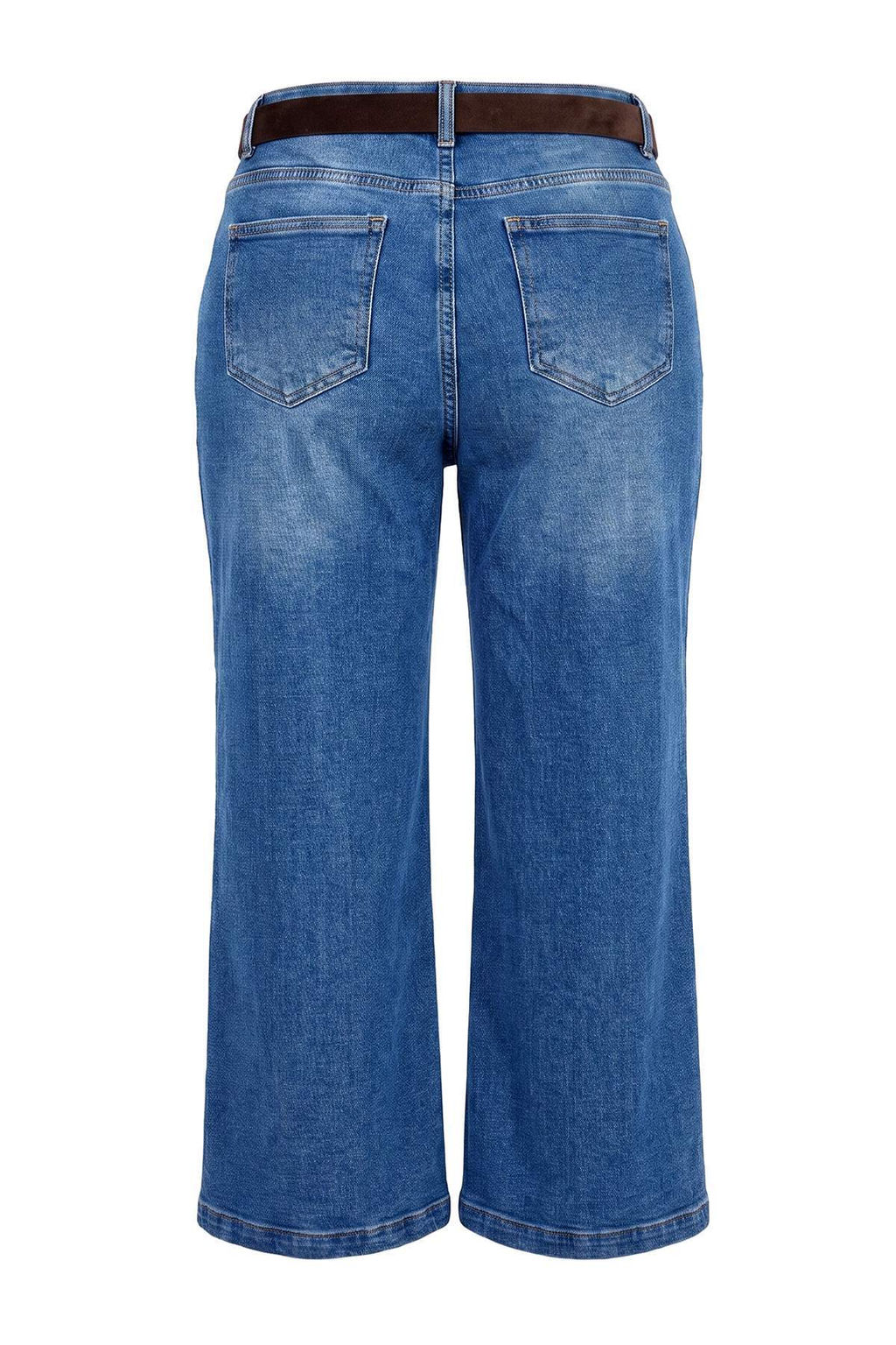 Mavi Orta Esnek Y_ksek Bel Bilek Boy Culotte Jeans TWOAW27JE00198 - Trendyolmilla фото 3