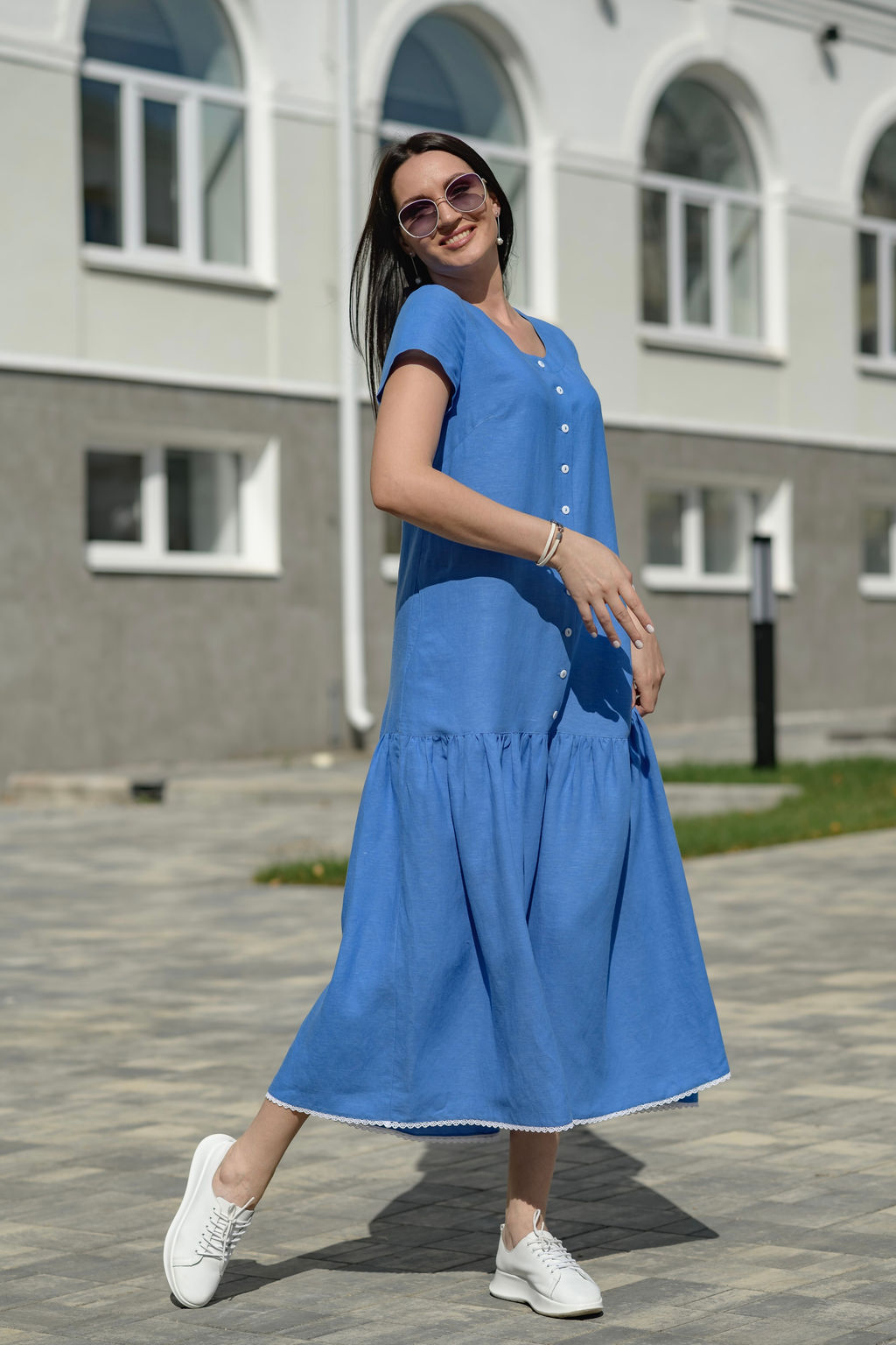 Платье  70% лен+30% вискоза