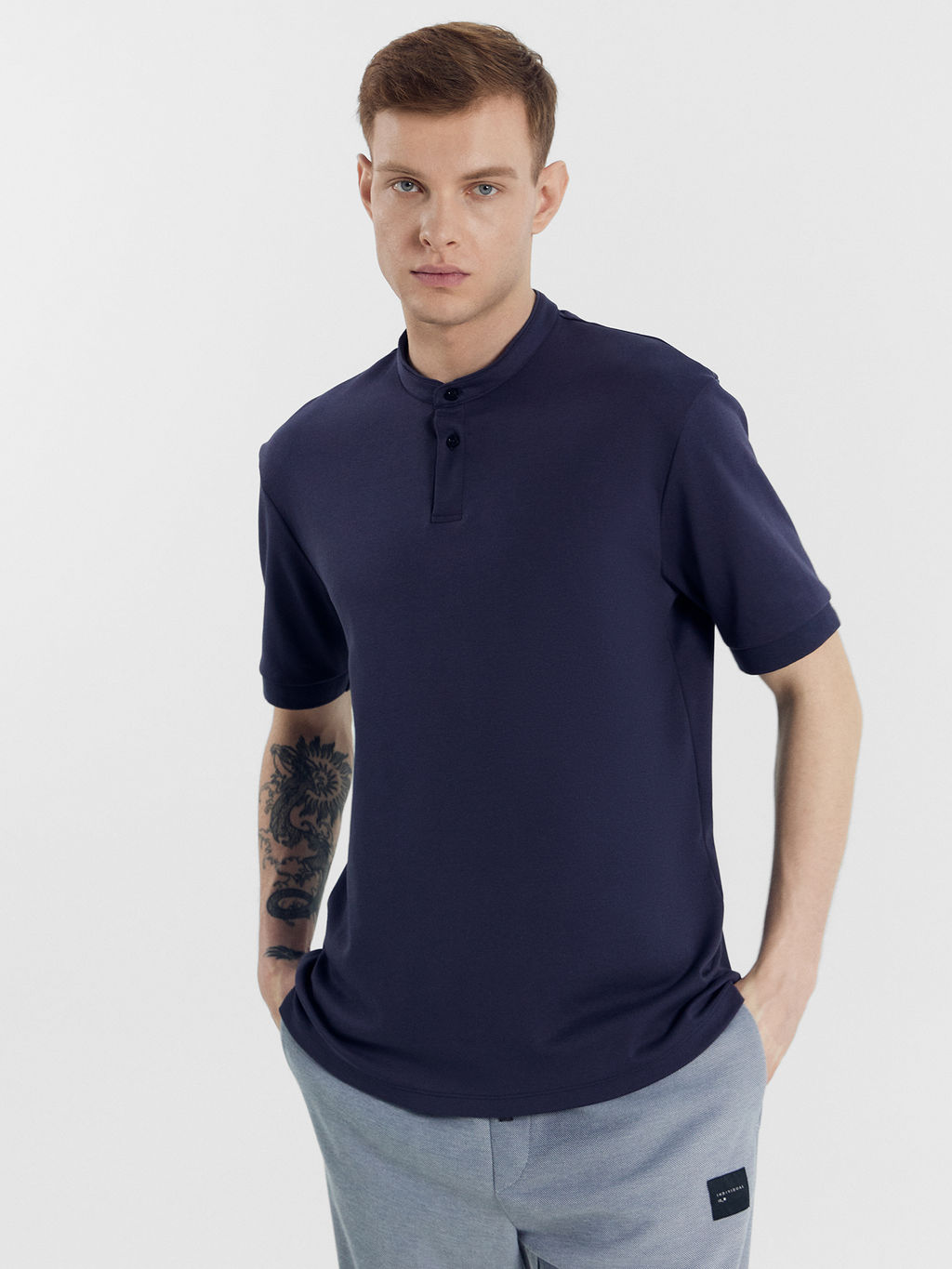 Поло мужское в синем цвете морской 111849/1 - Mark formelle фото 2