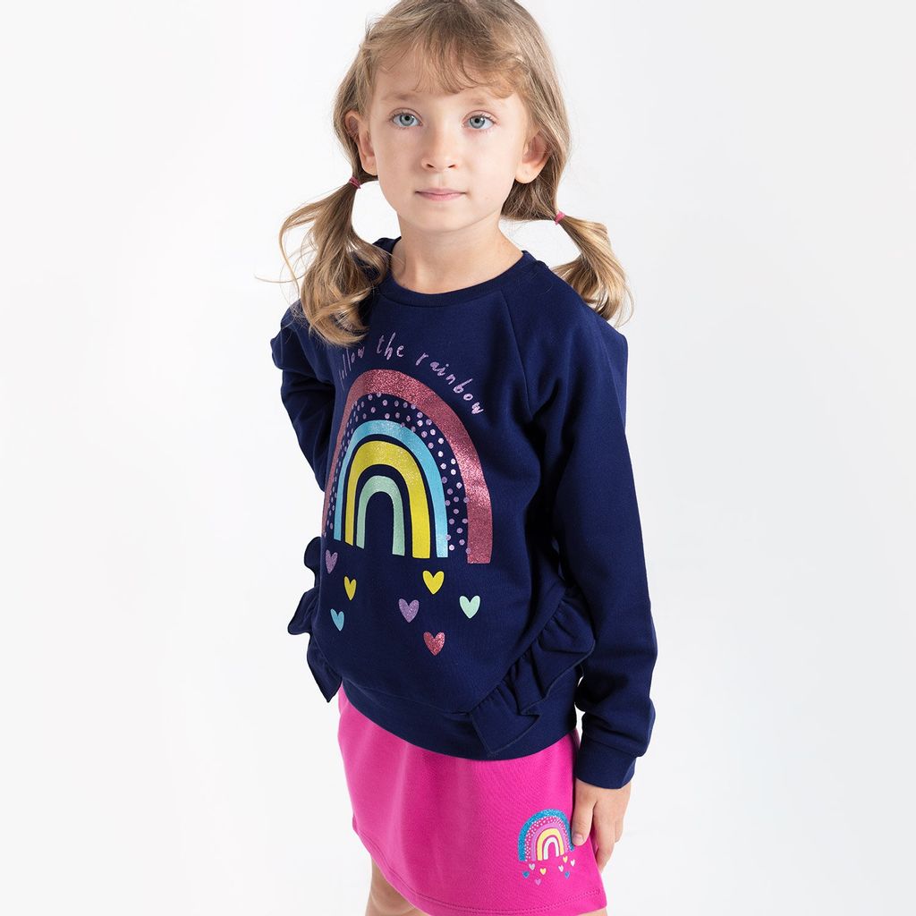CRB wear/CWKG 62810-41-282 Джемпер модель свитшот для девочки, темно-синий/Ex.Cherubino фото 2