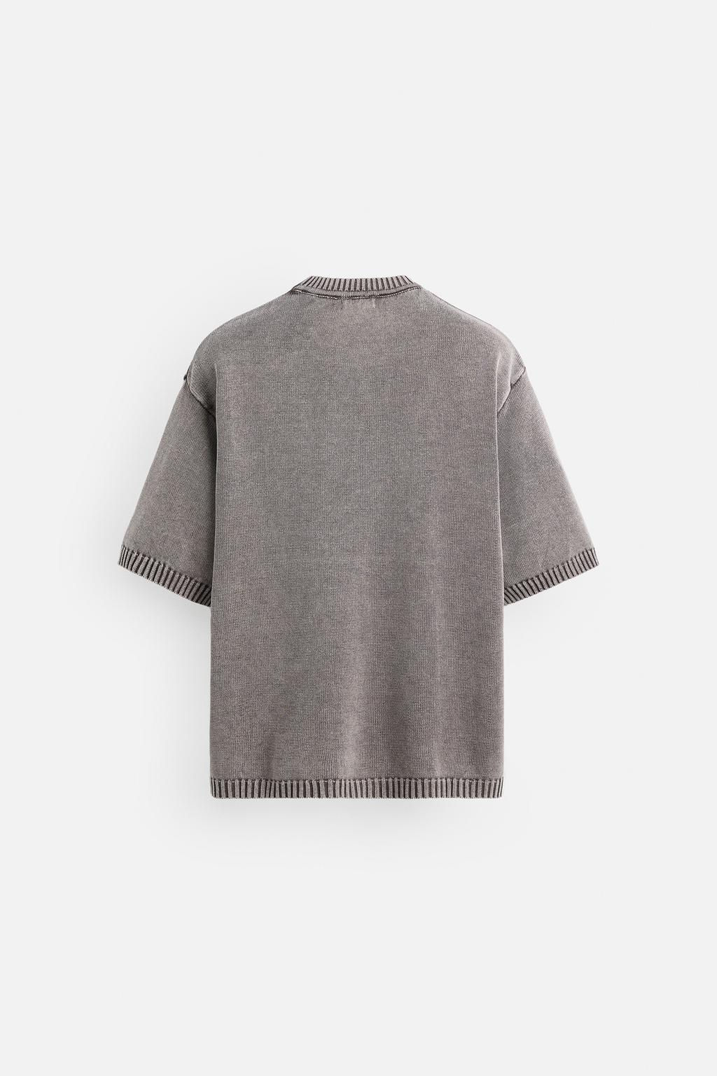 WASHED KNIT T-SHIRT - Zara фото 9
