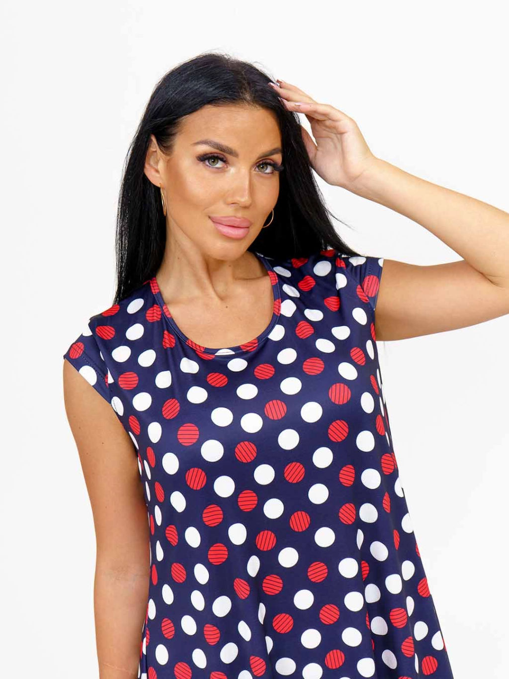 Сарафан женский, цвет синий красный