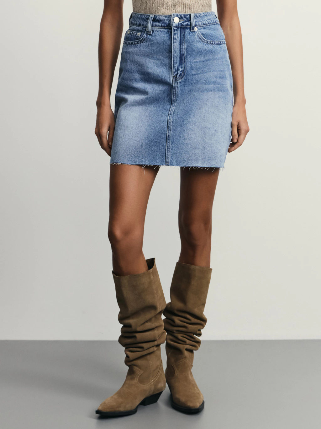 Джинсовая юбка мини / Zarina  фото 3